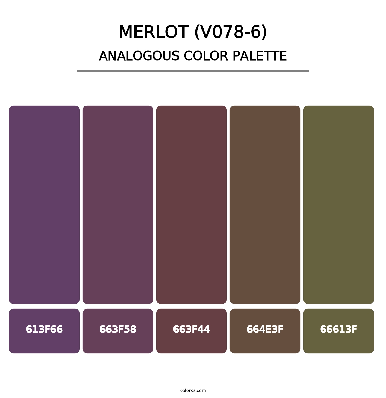 Merlot (V078-6) - Analogous Color Palette