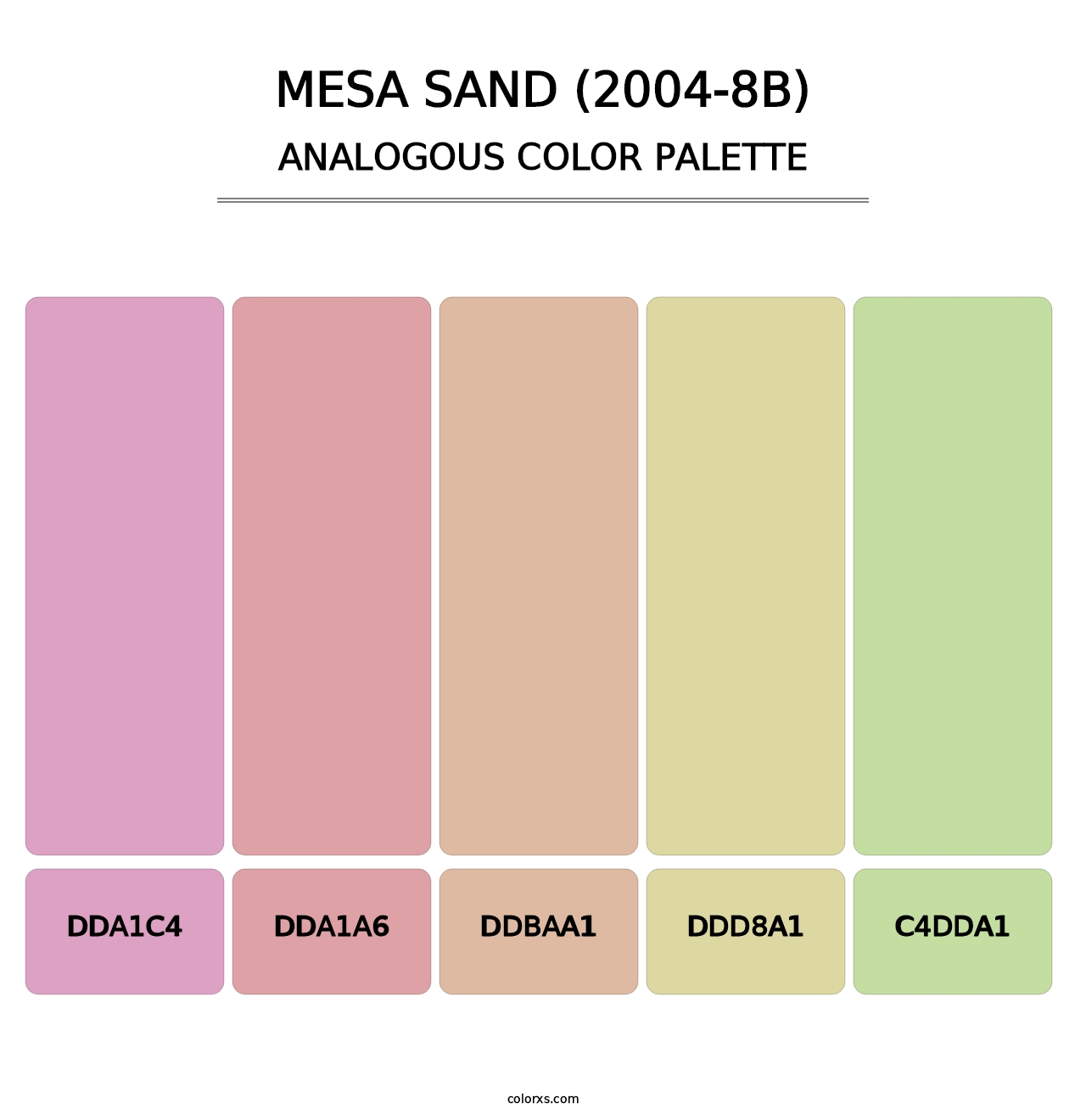 Mesa Sand (2004-8B) - Analogous Color Palette