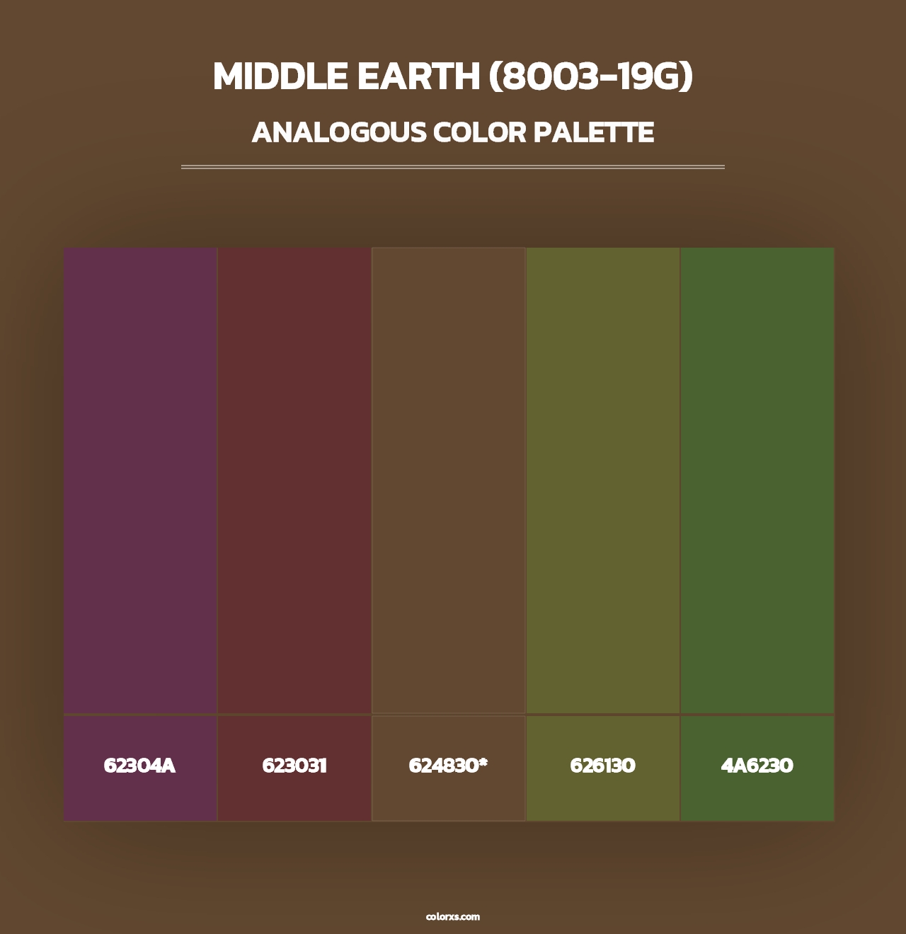 Middle Earth (8003-19G) - Analogous Color Palette