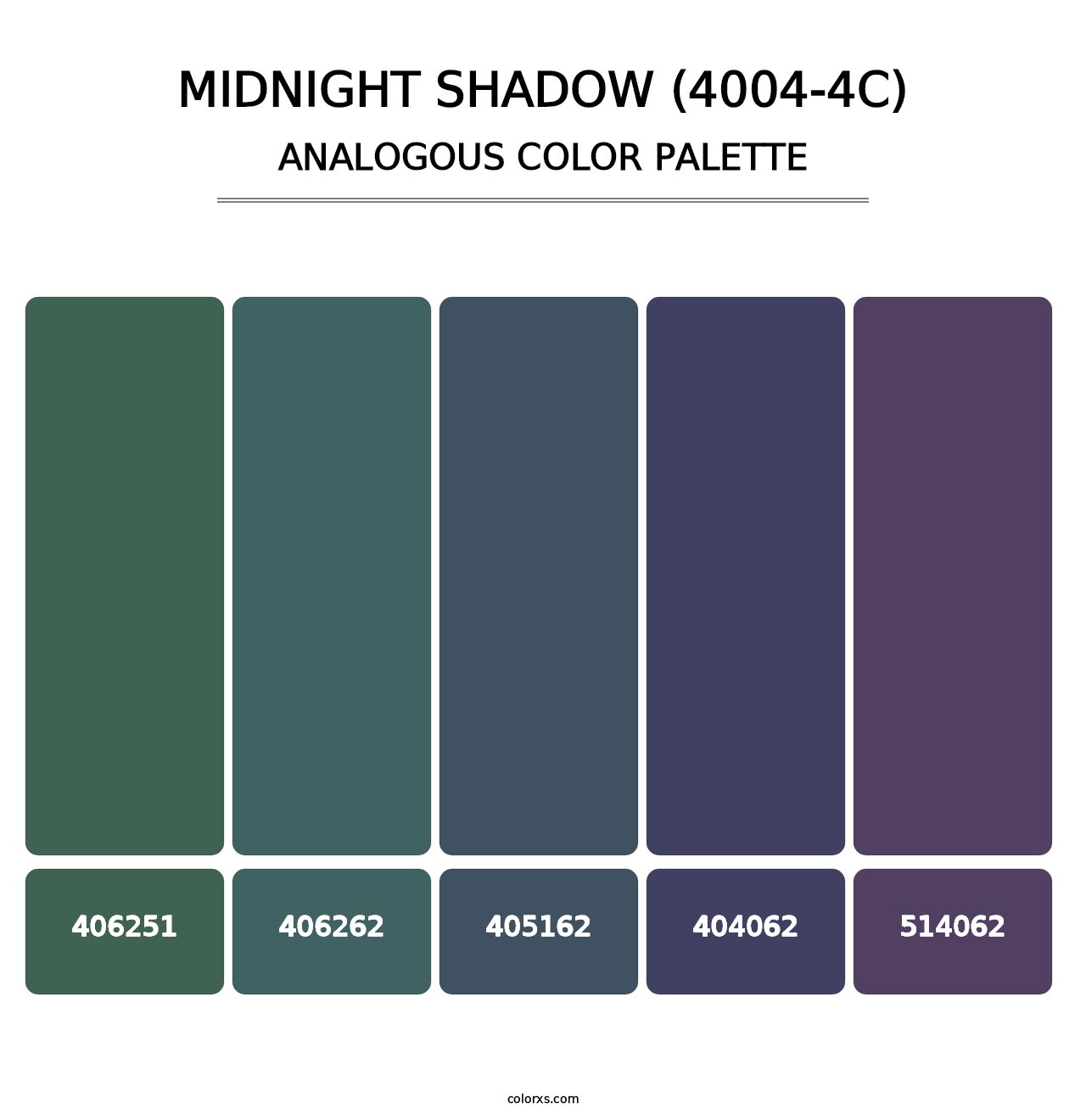 Midnight Shadow (4004-4C) - Analogous Color Palette