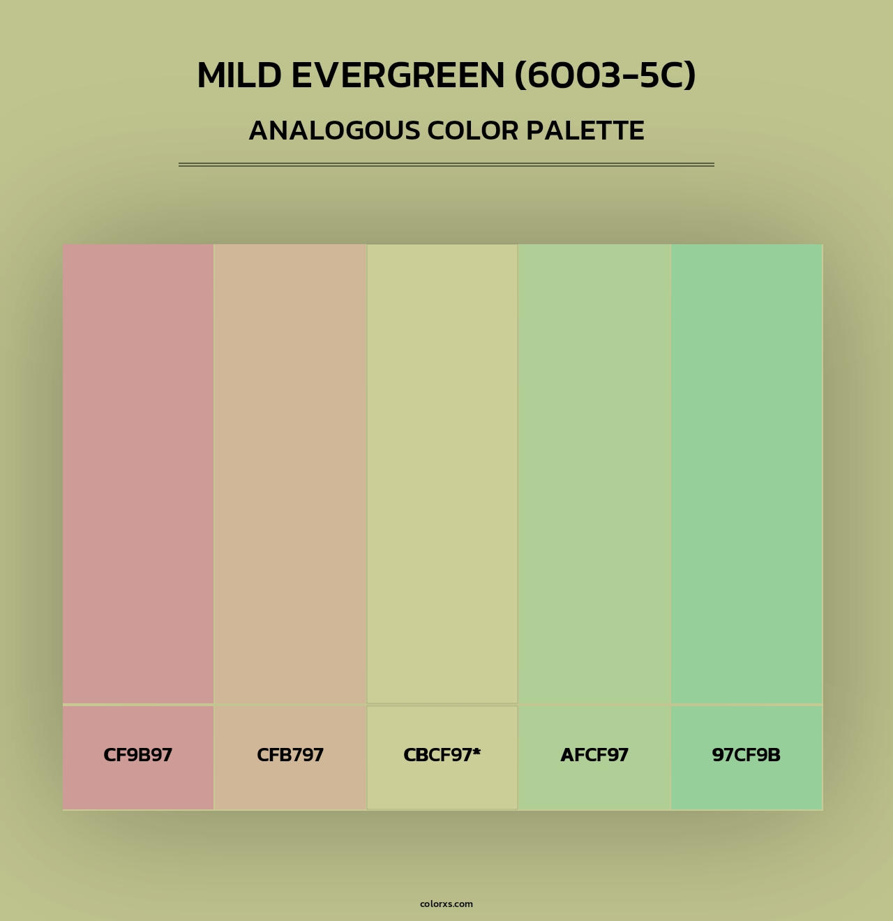 Mild Evergreen (6003-5C) - Analogous Color Palette