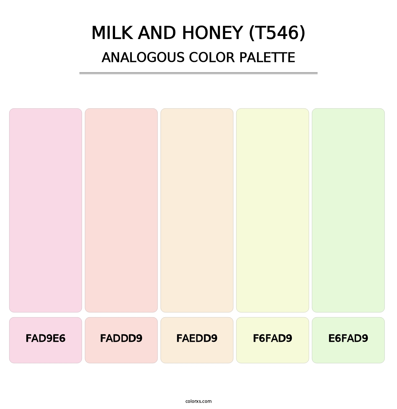 Milk and Honey (T546) - Analogous Color Palette
