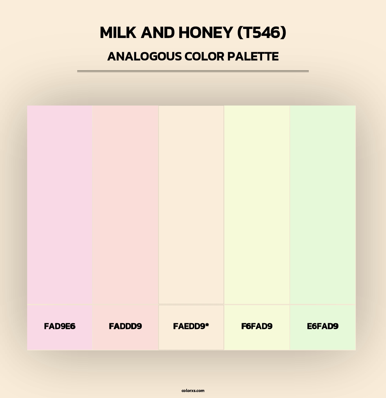 Milk and Honey (T546) - Analogous Color Palette