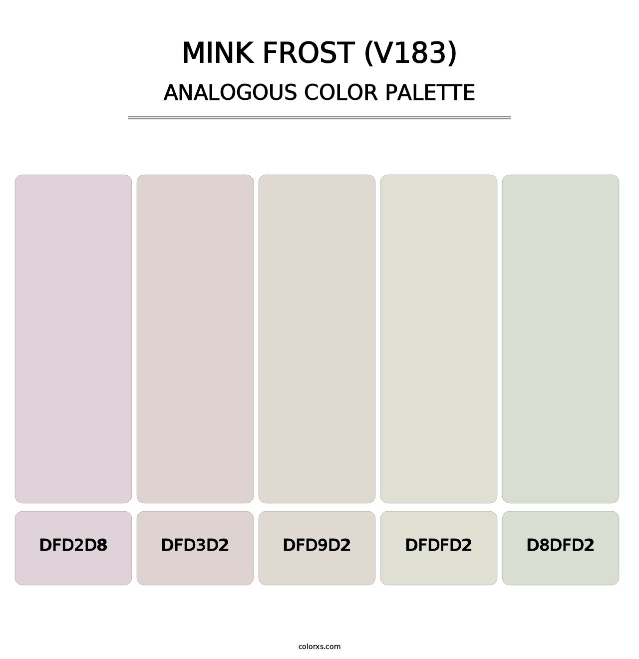 Mink Frost (V183) - Analogous Color Palette