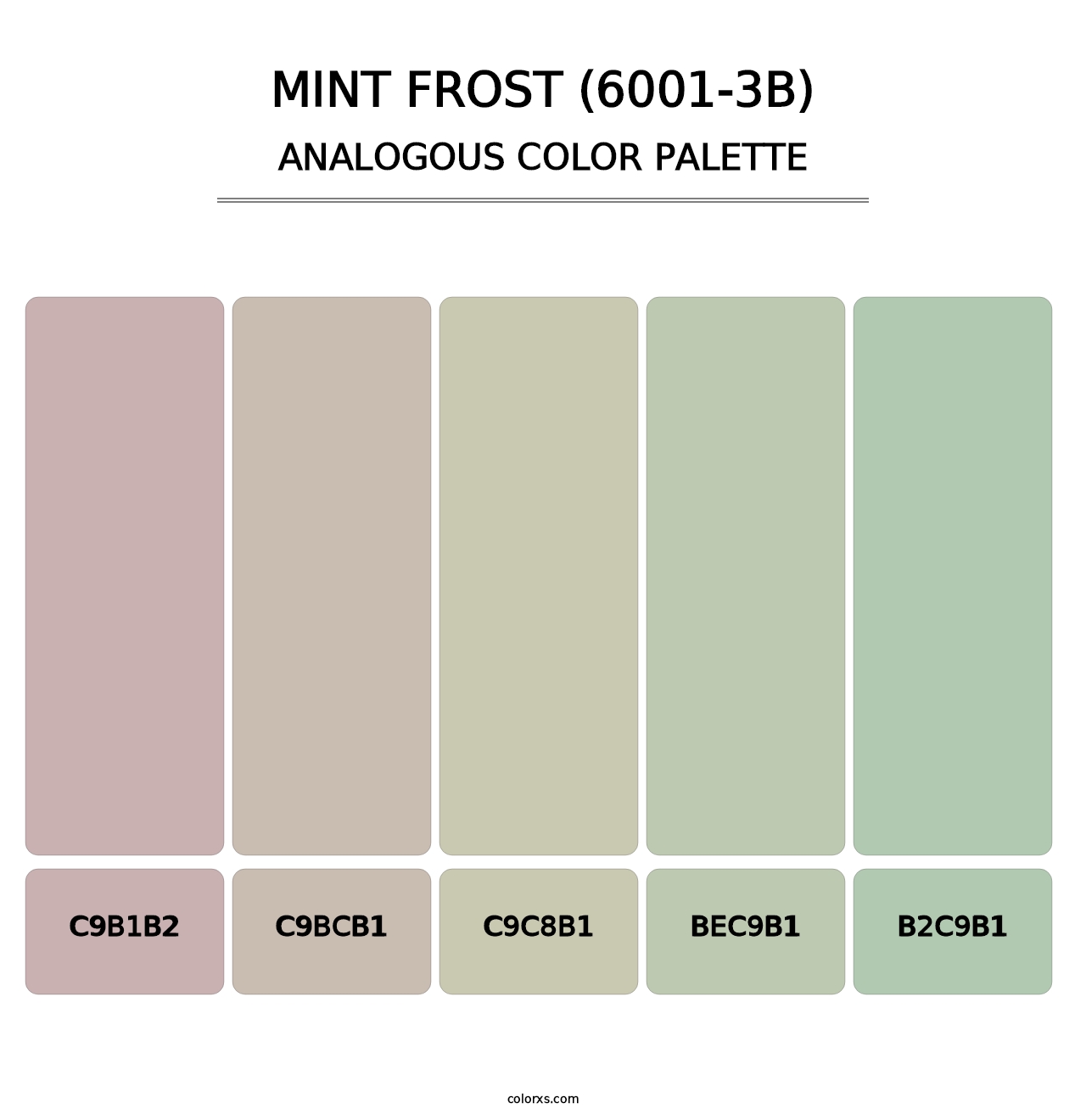 Mint Frost (6001-3B) - Analogous Color Palette