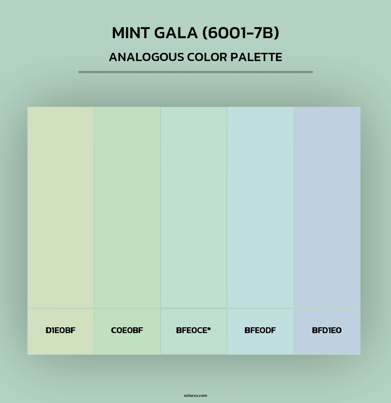 Mint Gala (6001-7B) - Analogous Color Palette