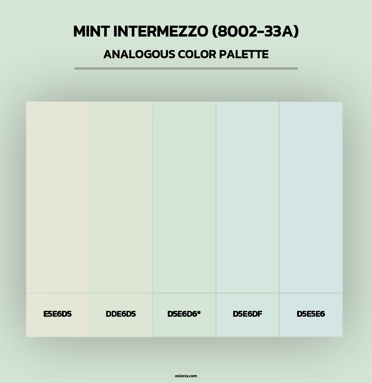 Mint Intermezzo (8002-33A) - Analogous Color Palette