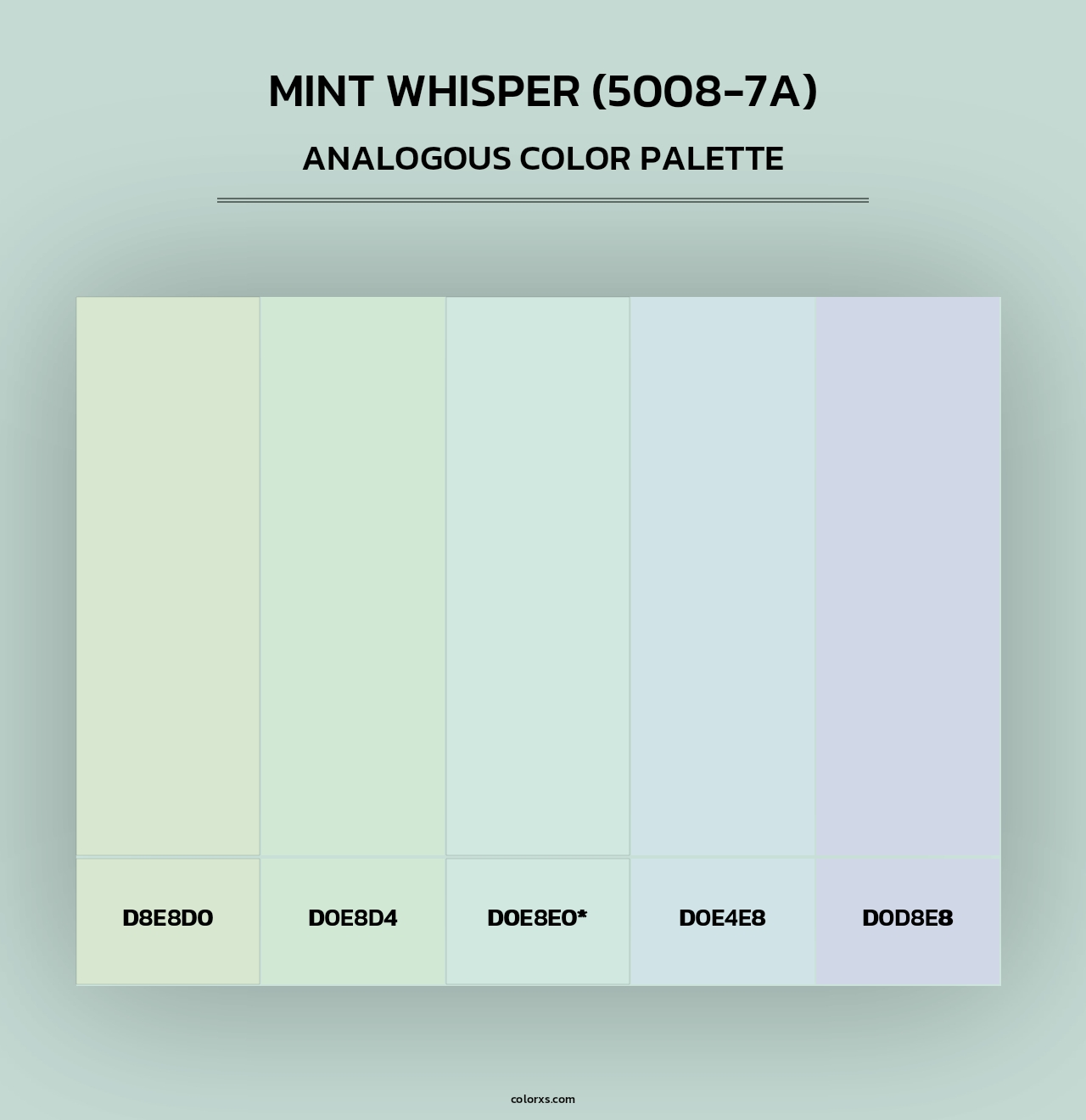 Mint Whisper (5008-7A) - Analogous Color Palette