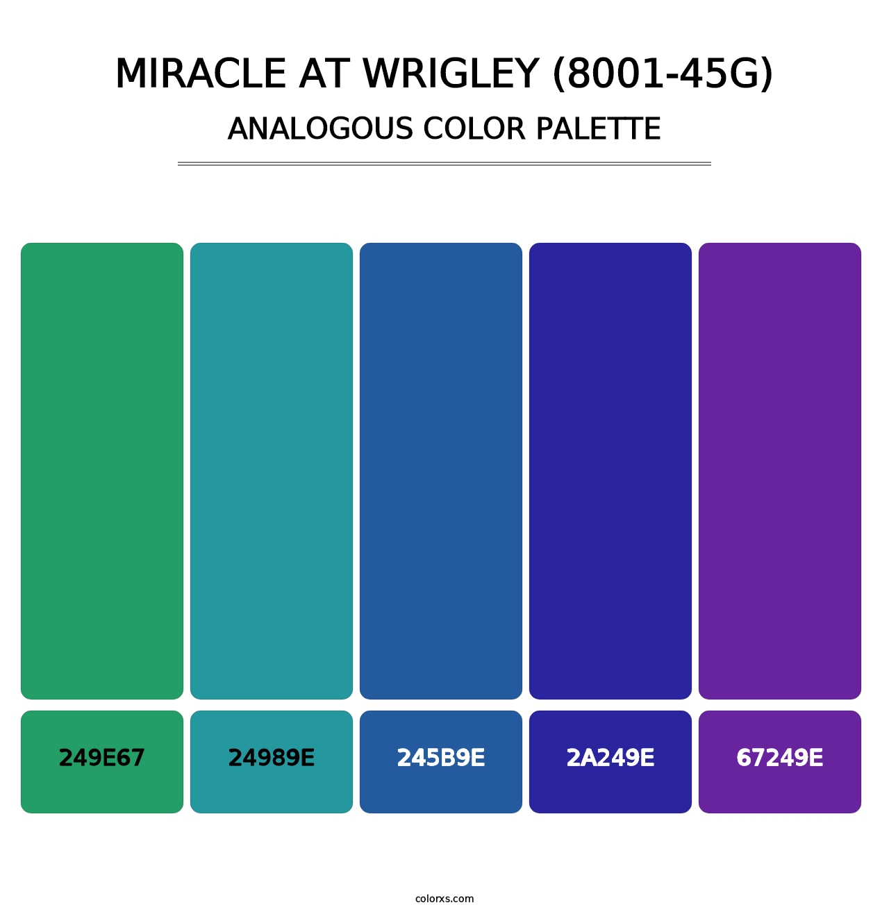 Miracle at Wrigley (8001-45G) - Analogous Color Palette