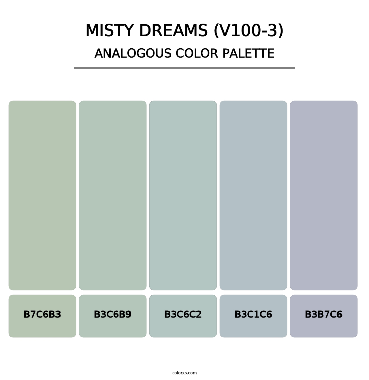 Misty Dreams (V100-3) - Analogous Color Palette