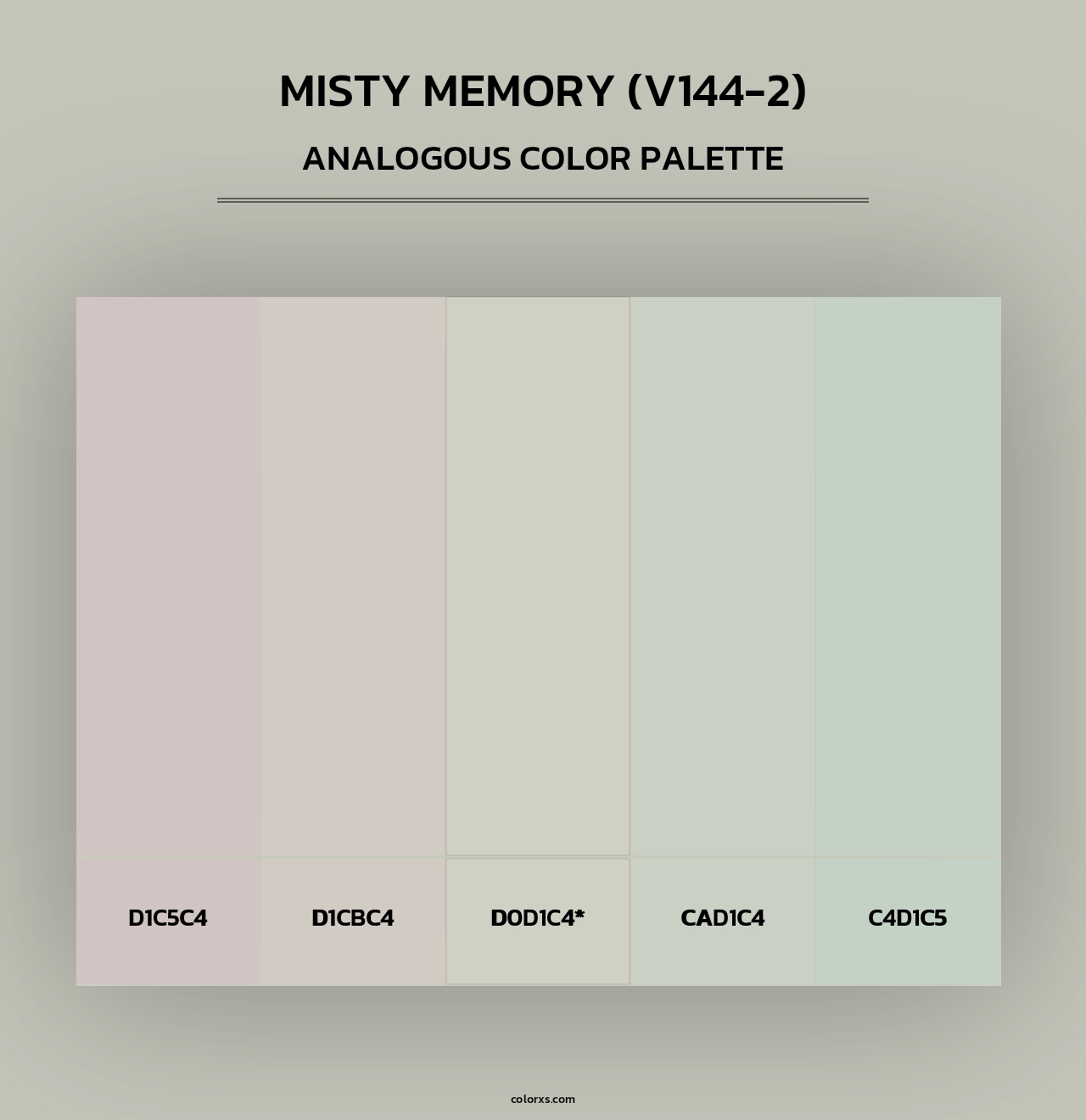 Misty Memory (V144-2) - Analogous Color Palette