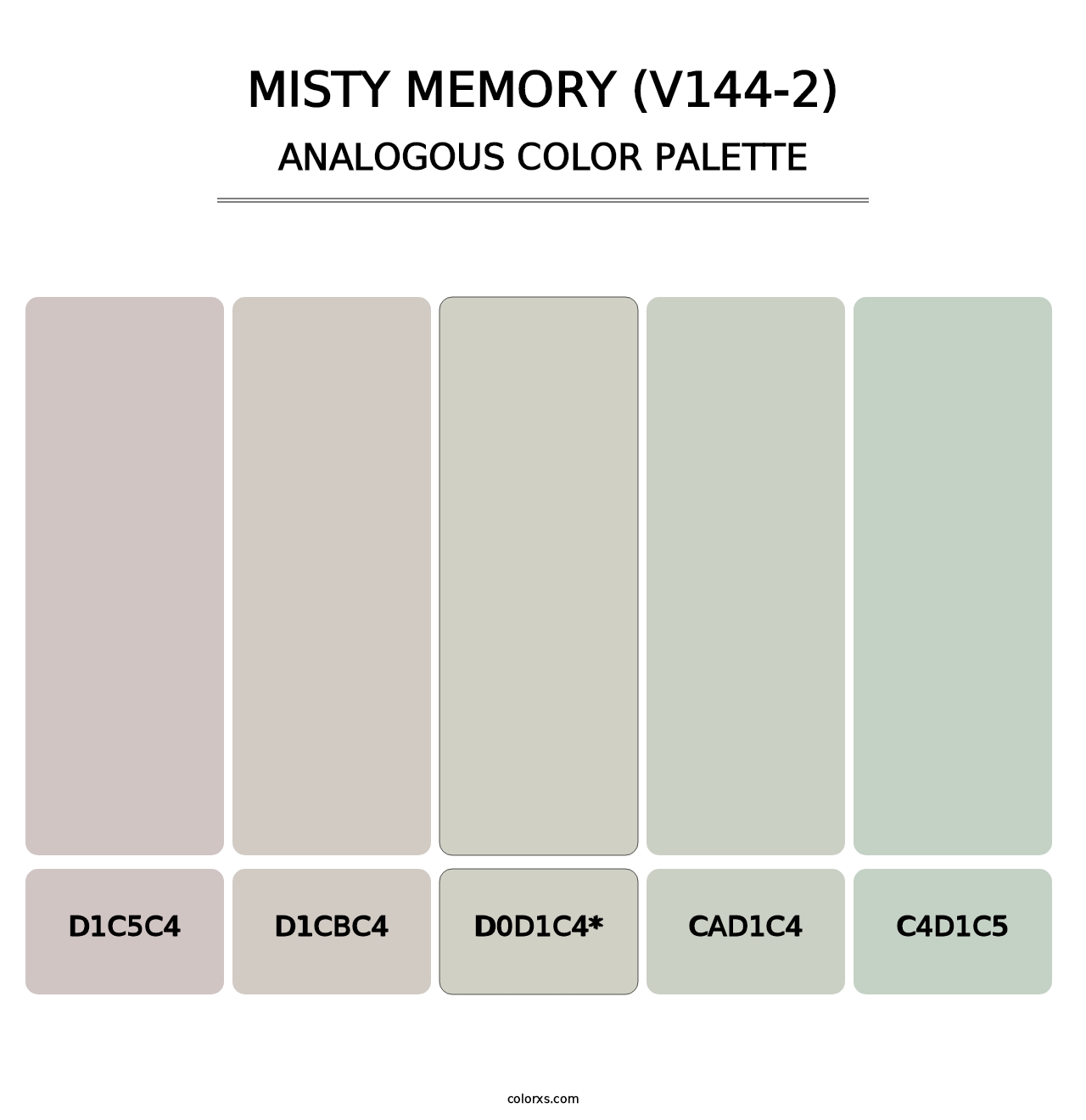 Misty Memory (V144-2) - Analogous Color Palette