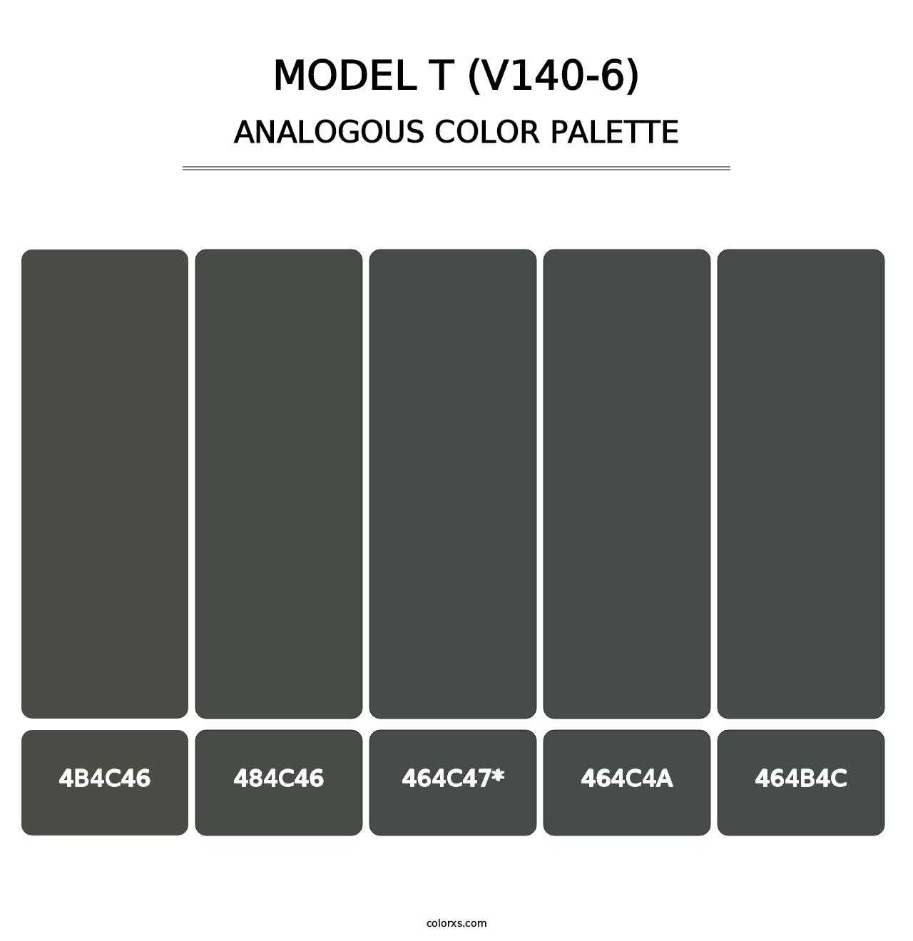 Model T (V140-6) - Analogous Color Palette