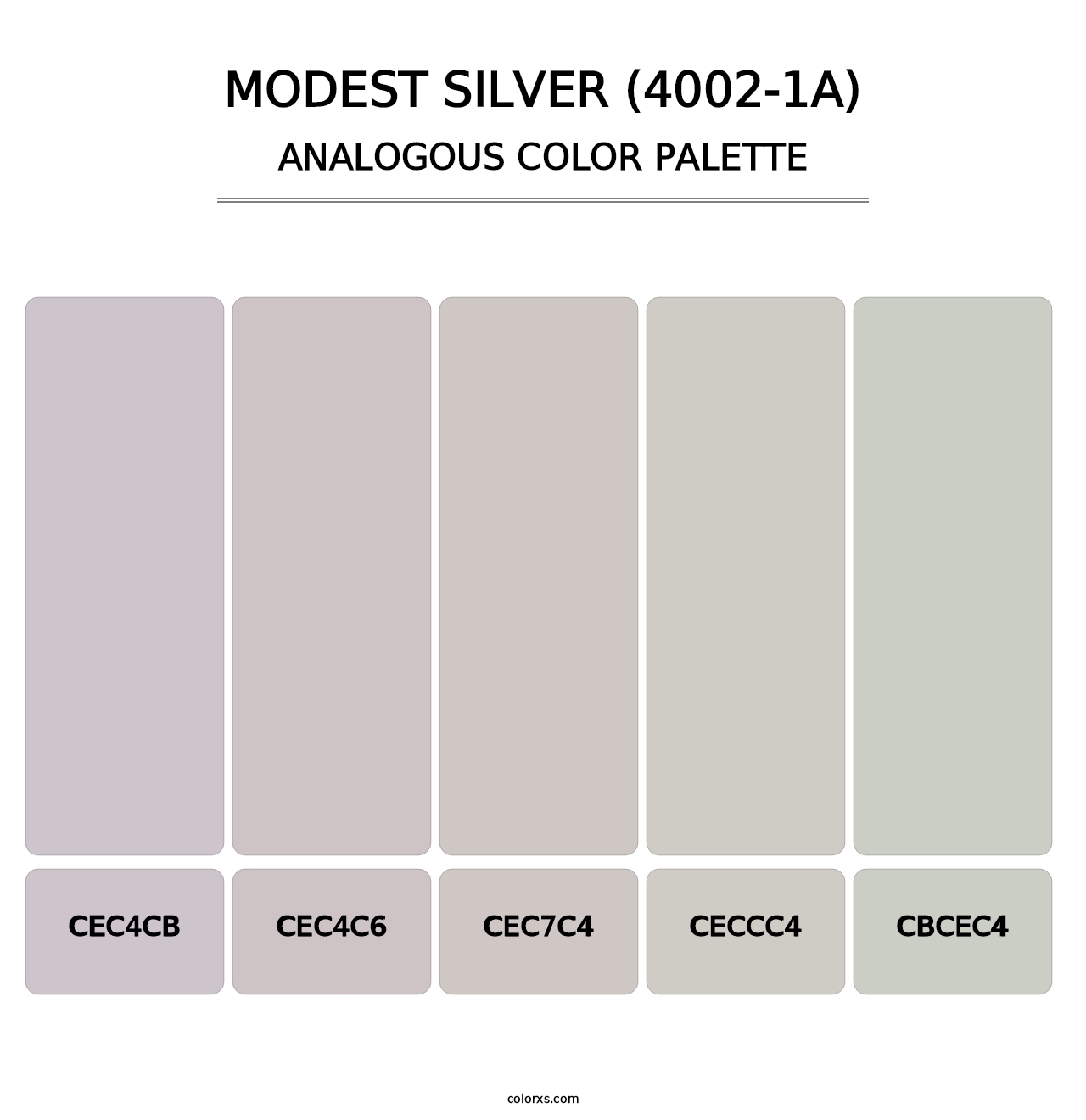 Modest Silver (4002-1A) - Analogous Color Palette