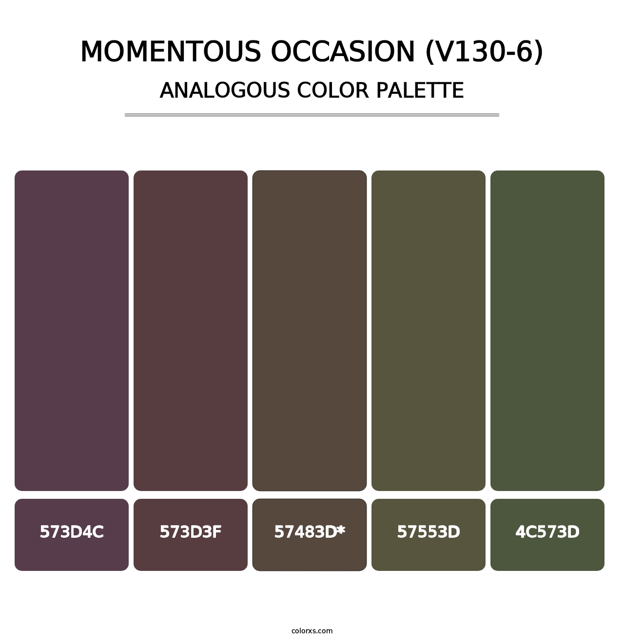 Momentous Occasion (V130-6) - Analogous Color Palette