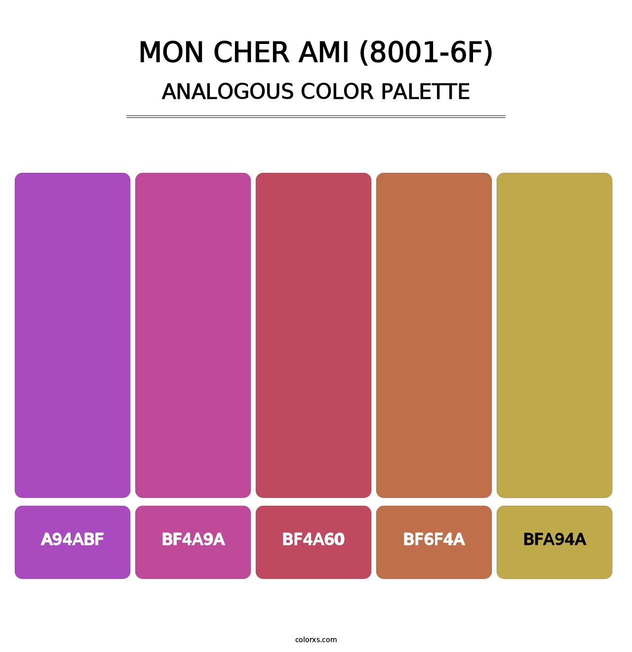 Mon Cher Ami (8001-6F) - Analogous Color Palette