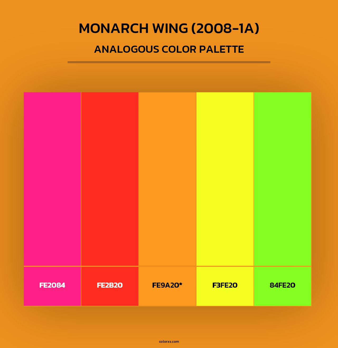 Monarch Wing (2008-1A) - Analogous Color Palette