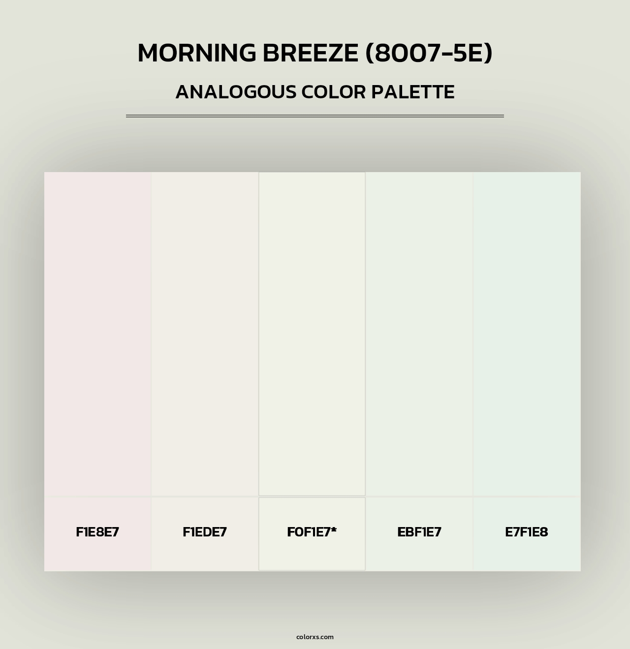 Morning Breeze (8007-5E) - Analogous Color Palette
