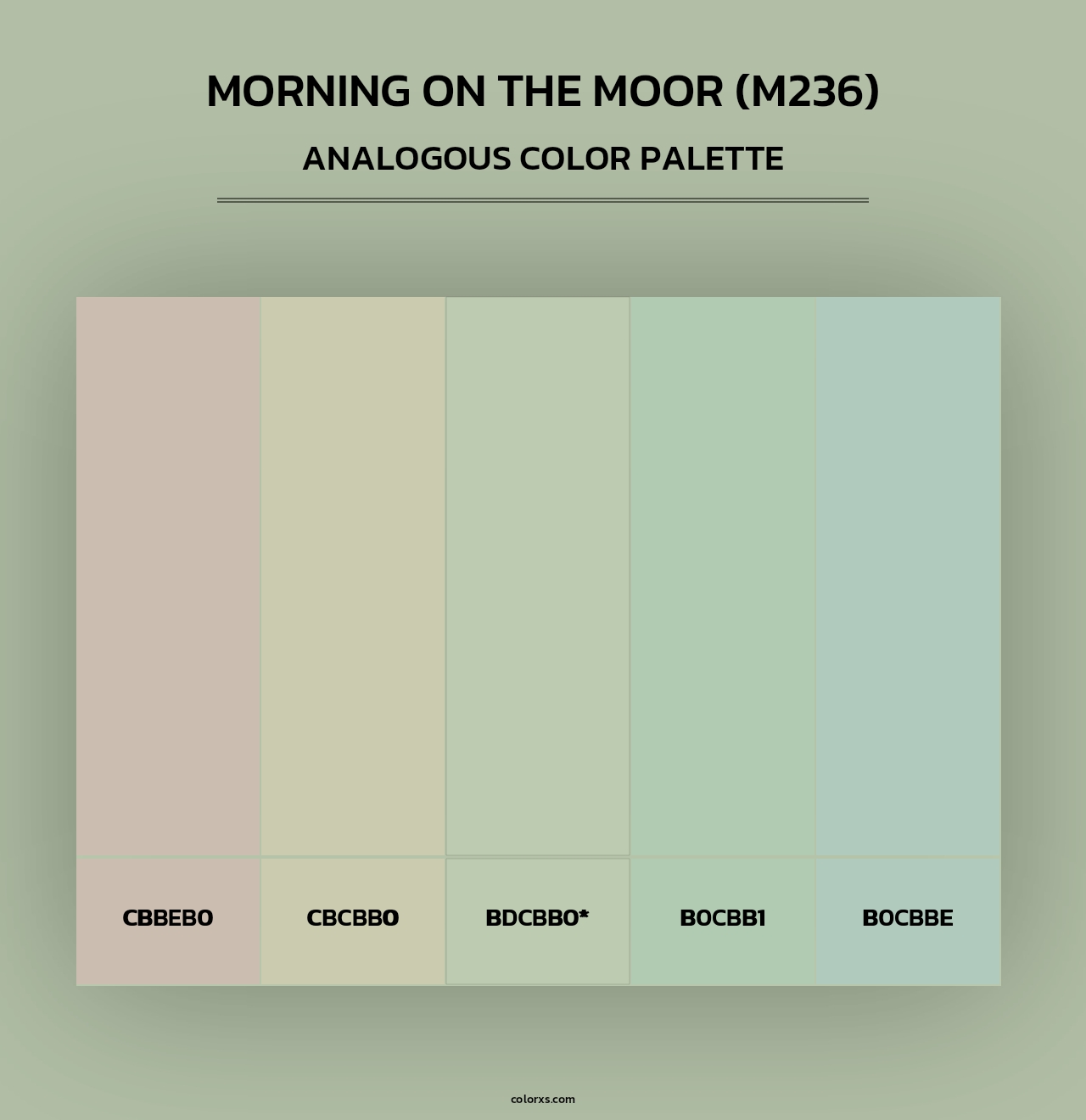 Morning on the Moor (M236) - Analogous Color Palette