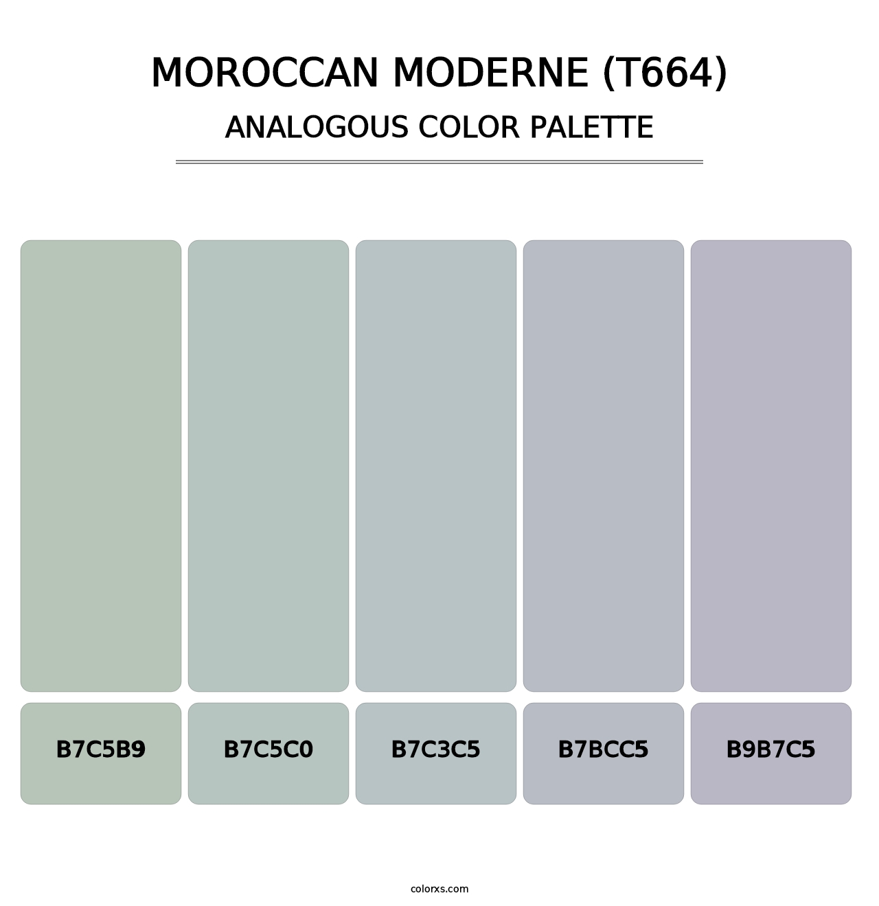 Moroccan Moderne (T664) - Analogous Color Palette