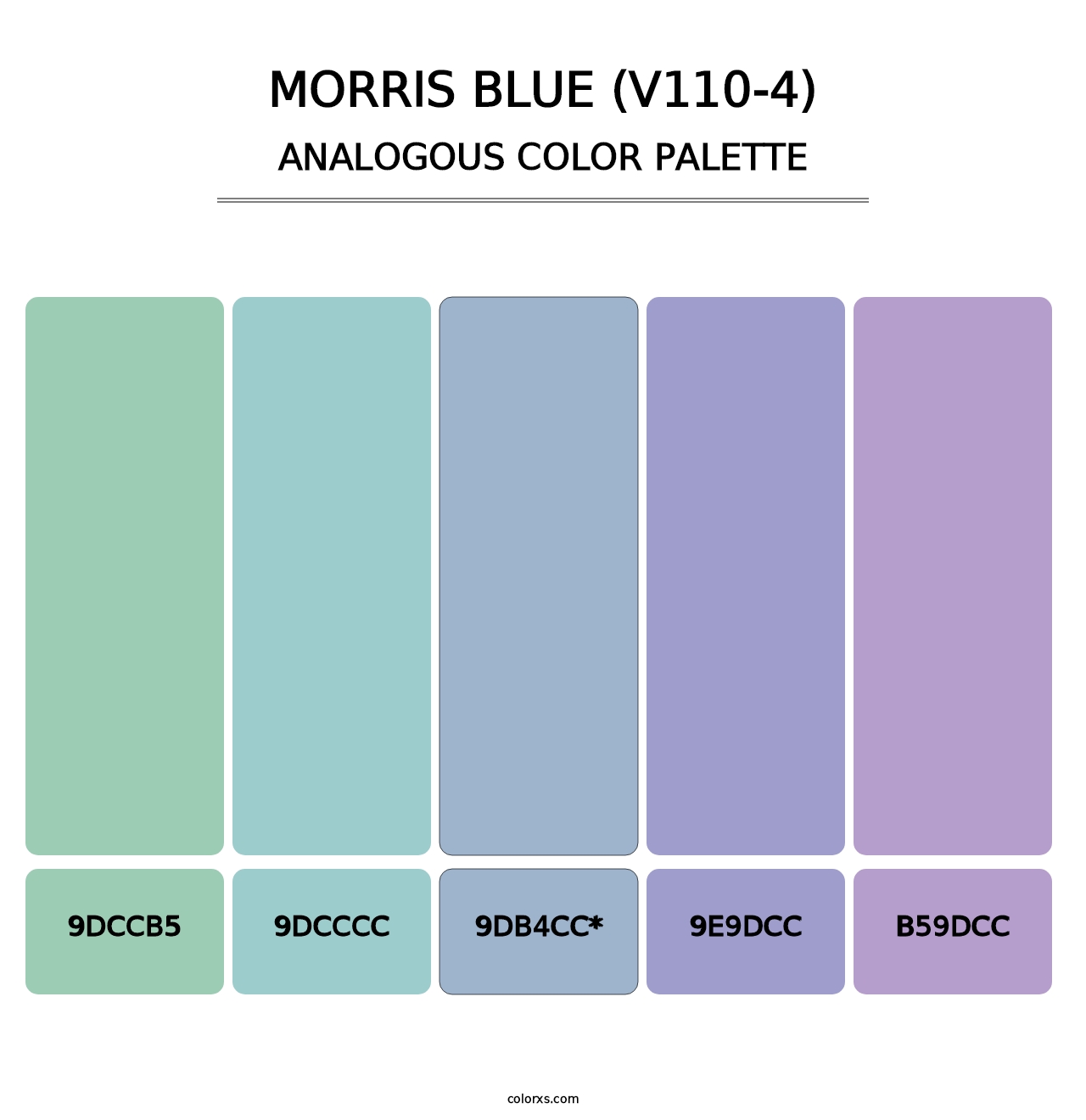 Morris Blue (V110-4) - Analogous Color Palette