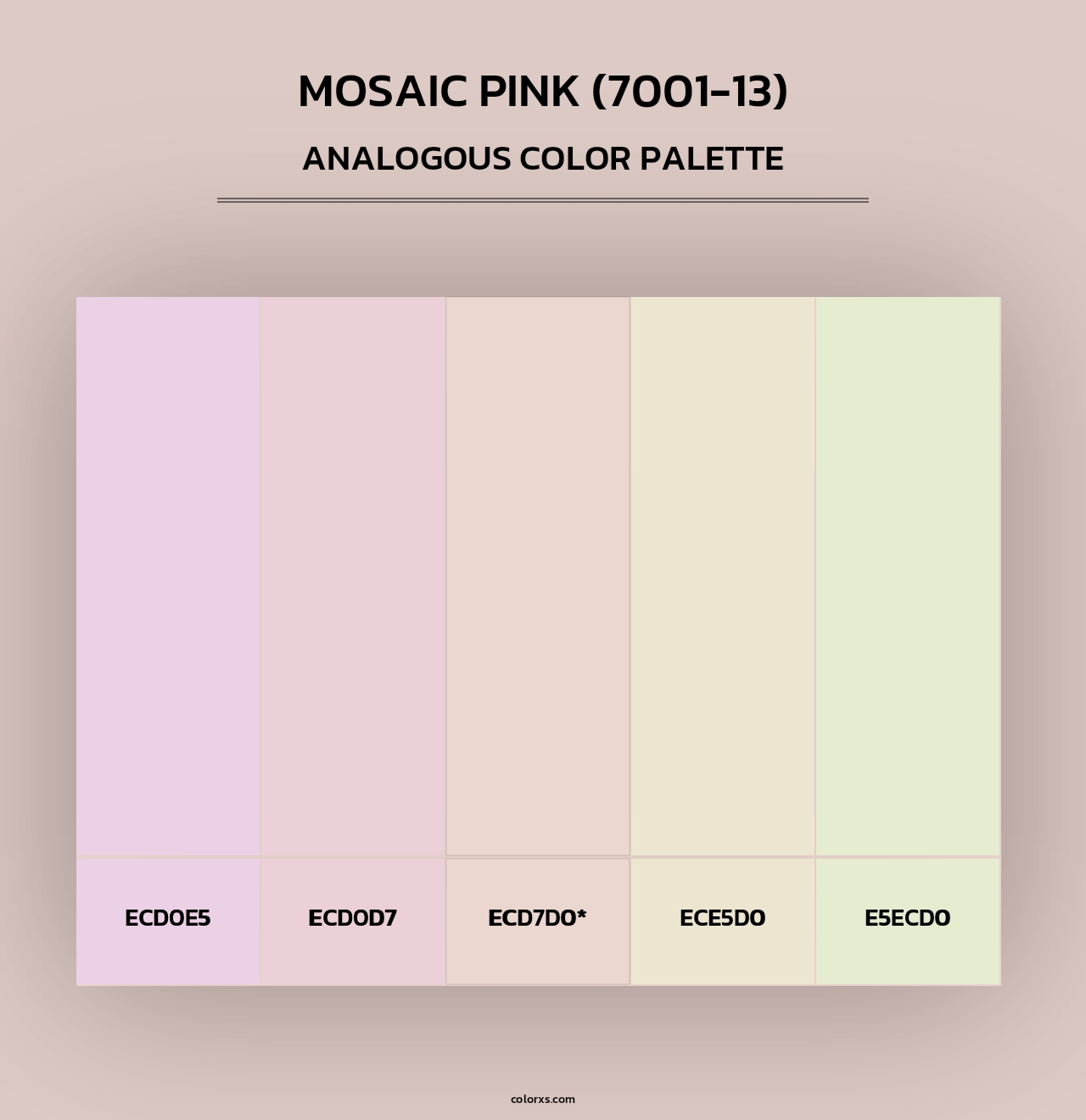 Mosaic Pink (7001-13) - Analogous Color Palette