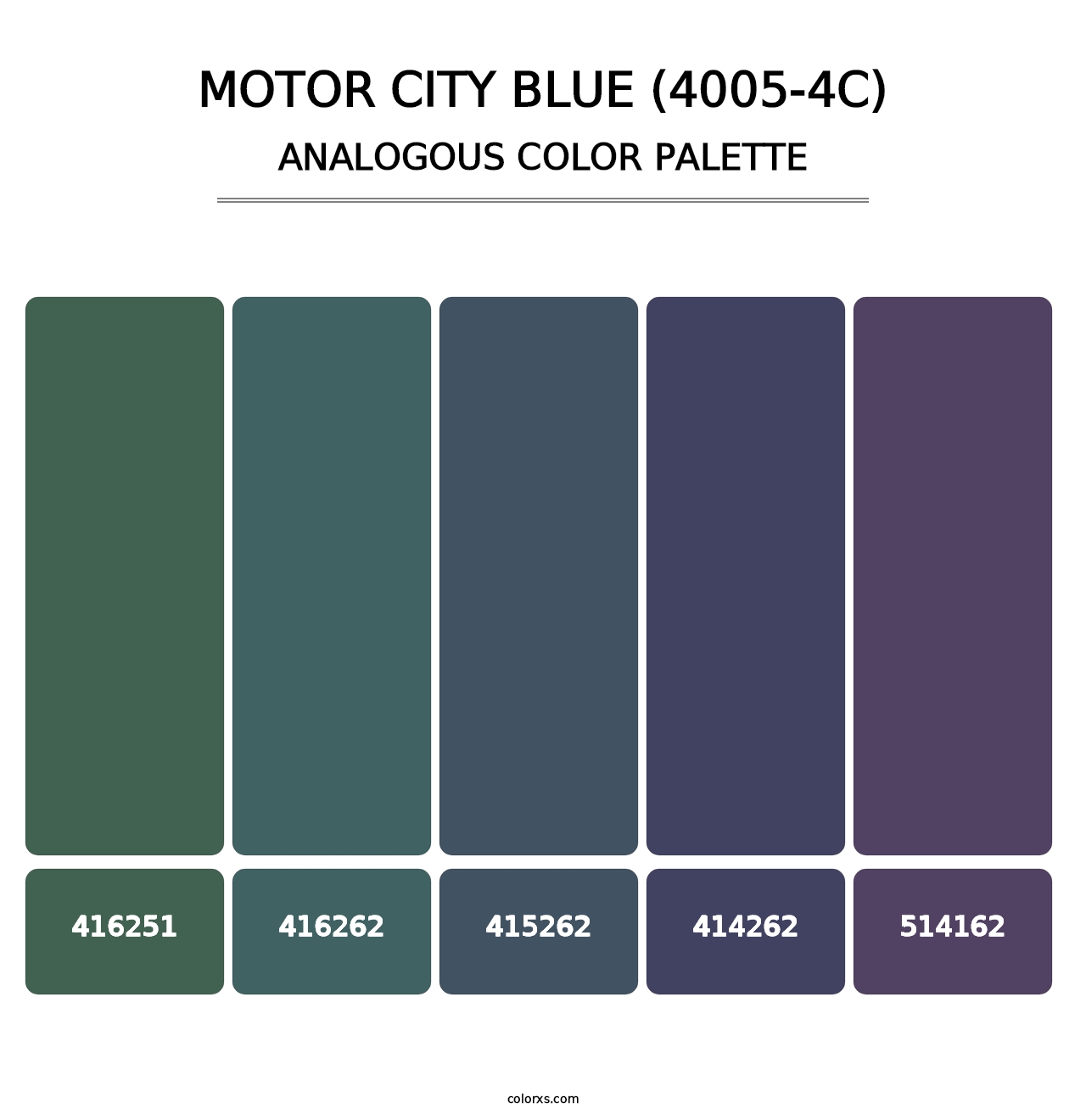 Motor City Blue (4005-4C) - Analogous Color Palette