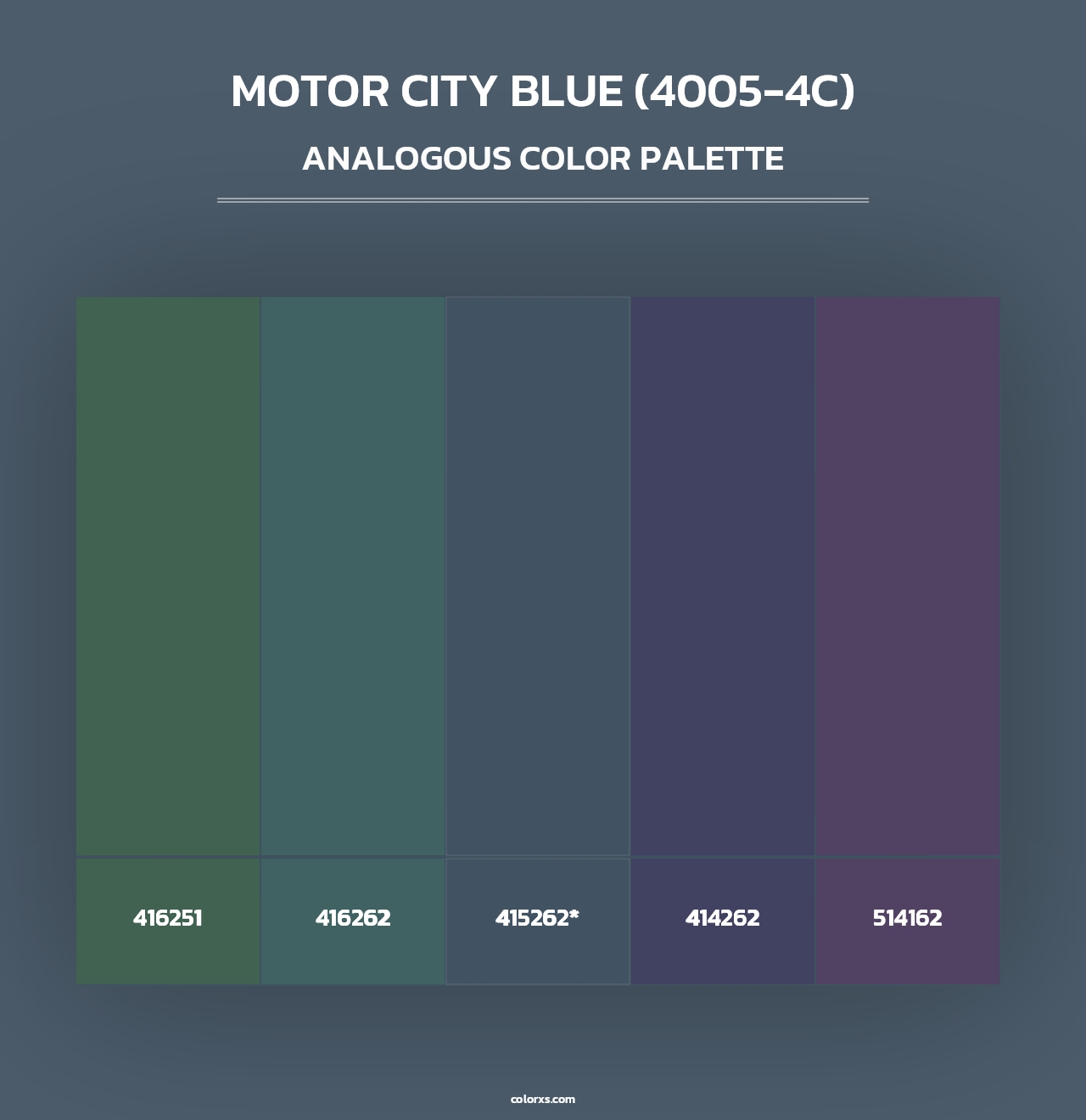 Motor City Blue (4005-4C) - Analogous Color Palette