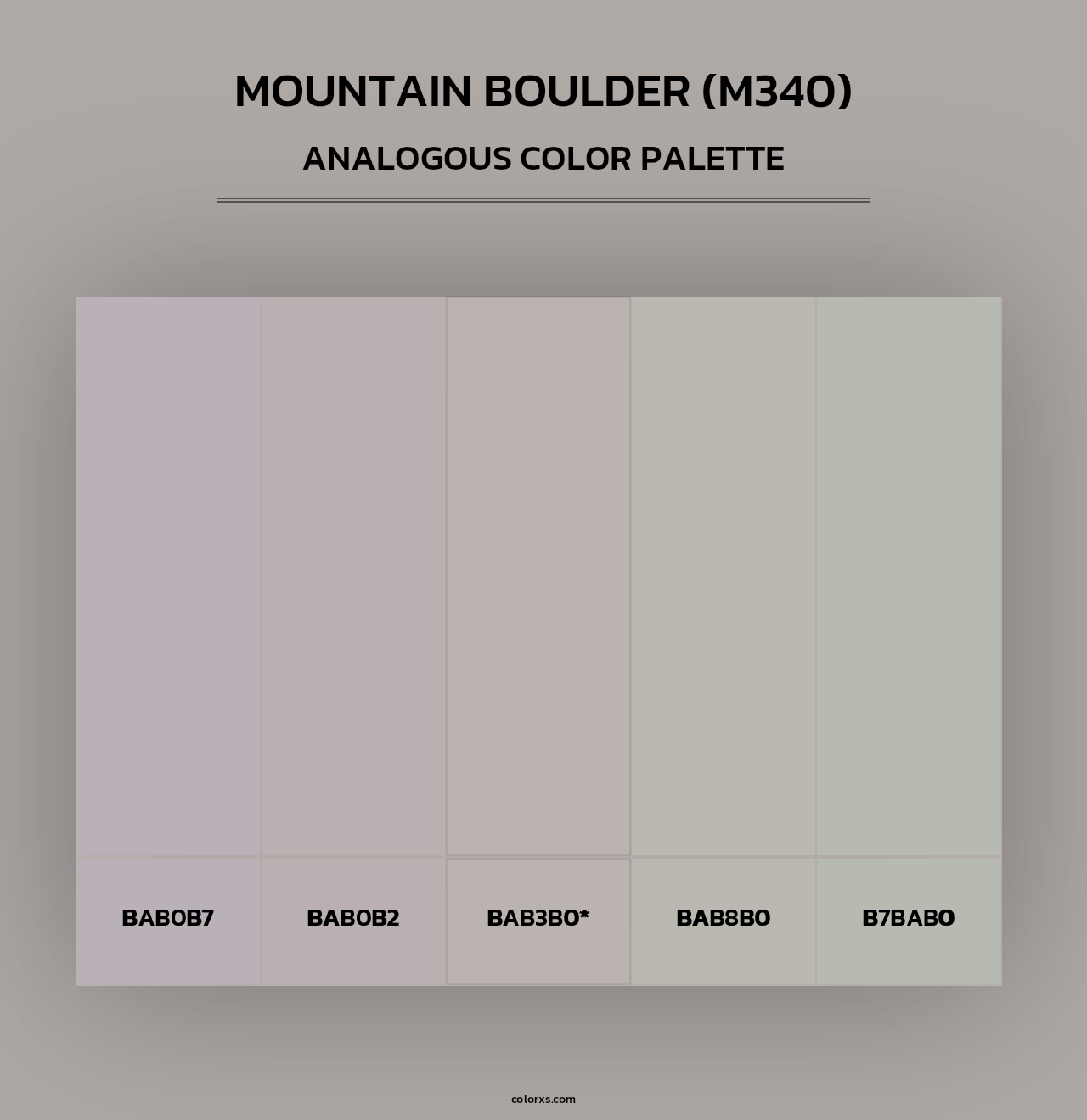 Mountain Boulder (M340) - Analogous Color Palette