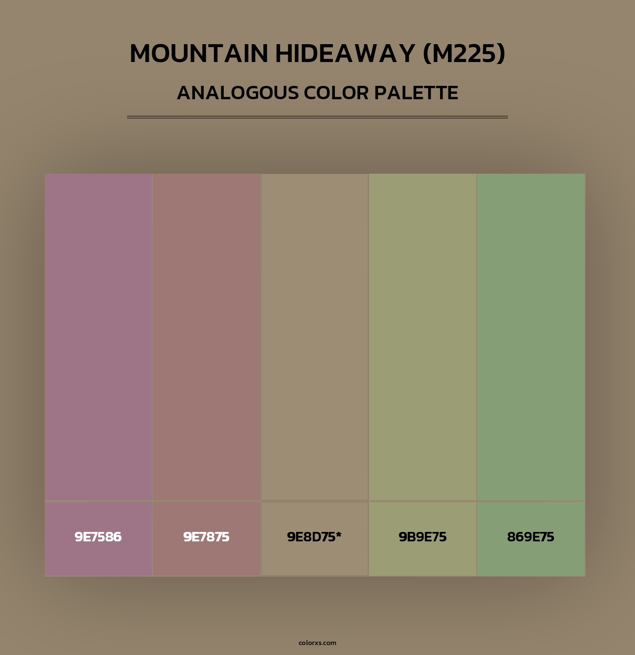 Mountain Hideaway (M225) - Analogous Color Palette