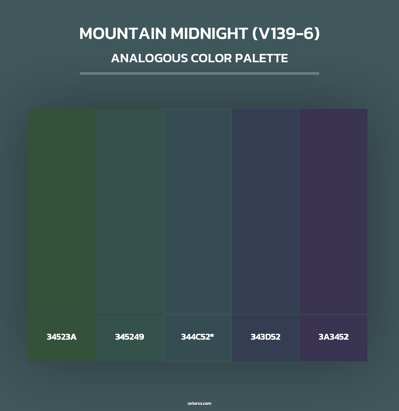 Mountain Midnight (V139-6) - Analogous Color Palette