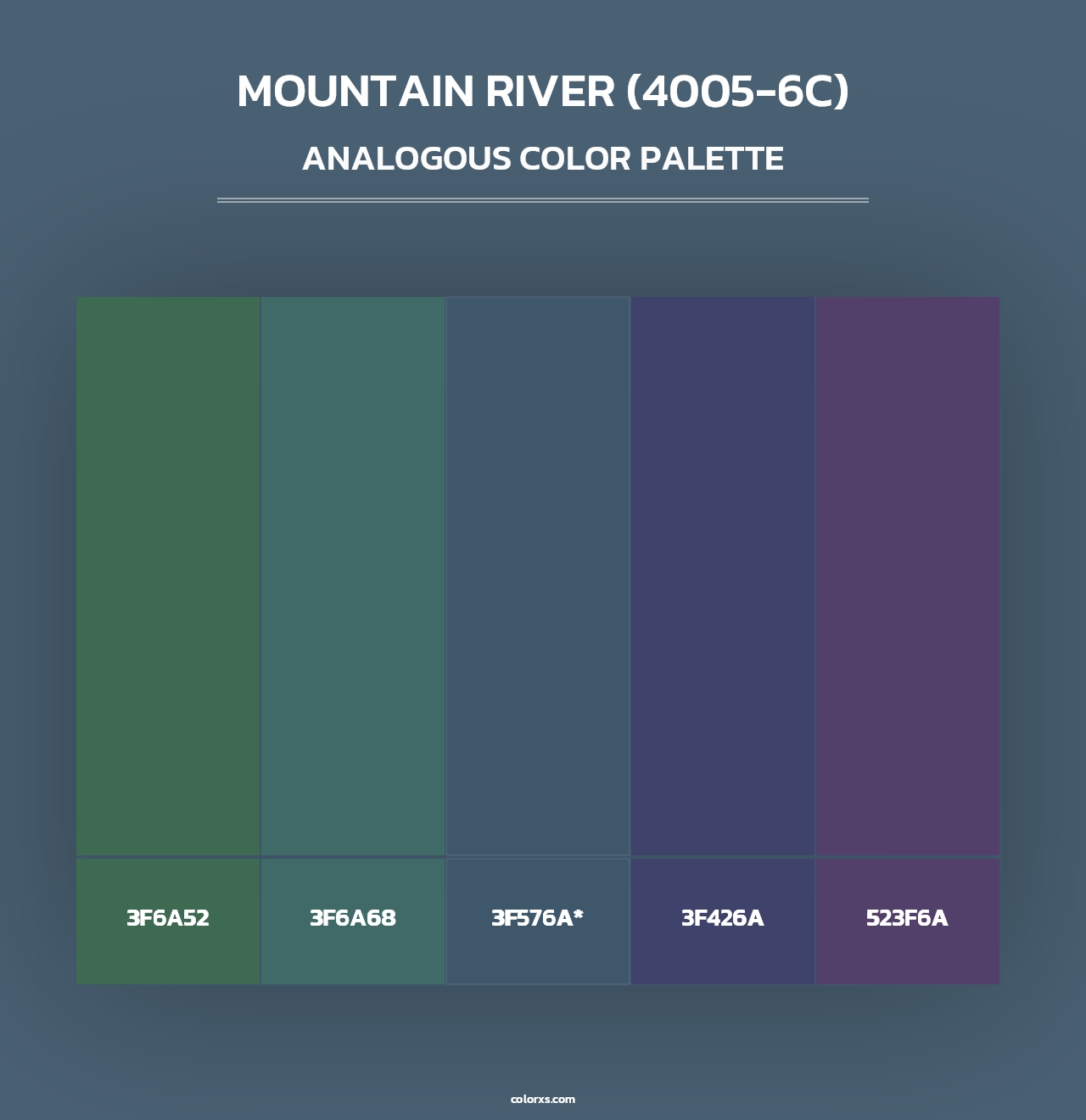 Mountain River (4005-6C) - Analogous Color Palette