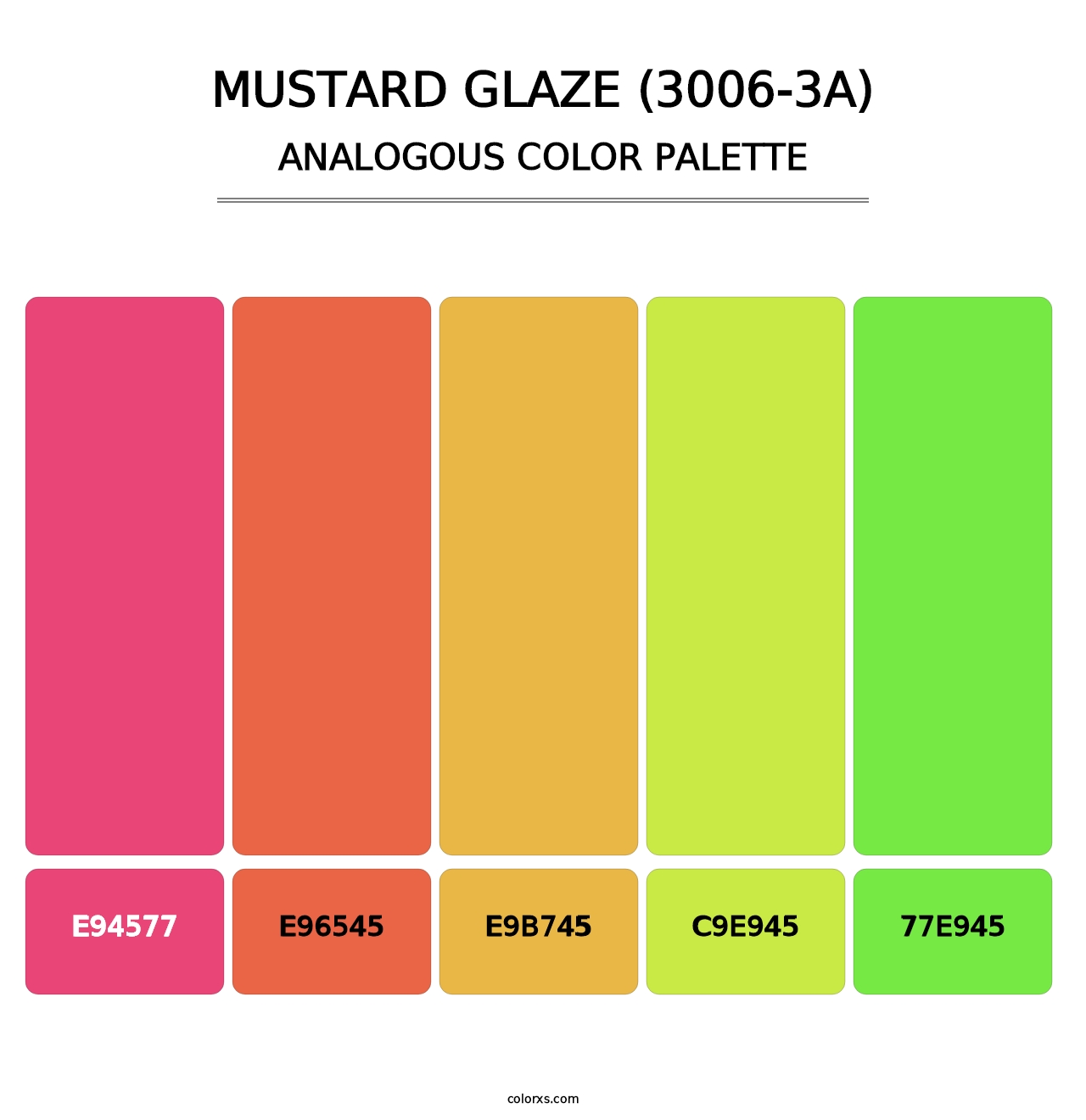 Mustard Glaze (3006-3A) - Analogous Color Palette