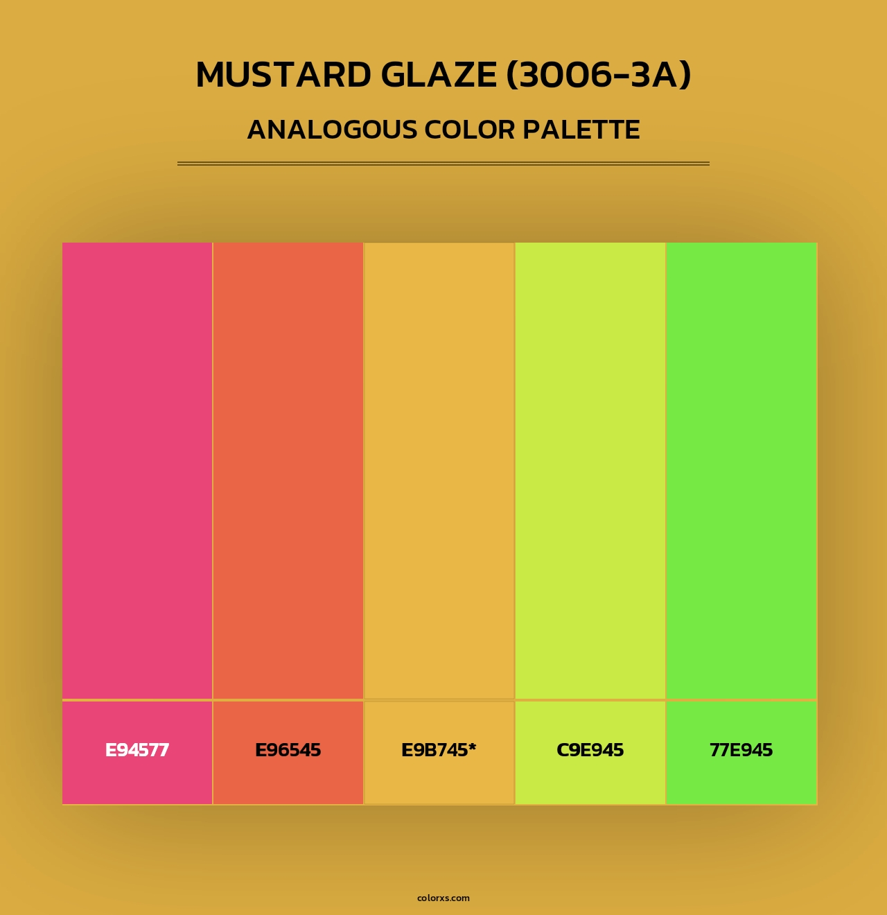 Mustard Glaze (3006-3A) - Analogous Color Palette