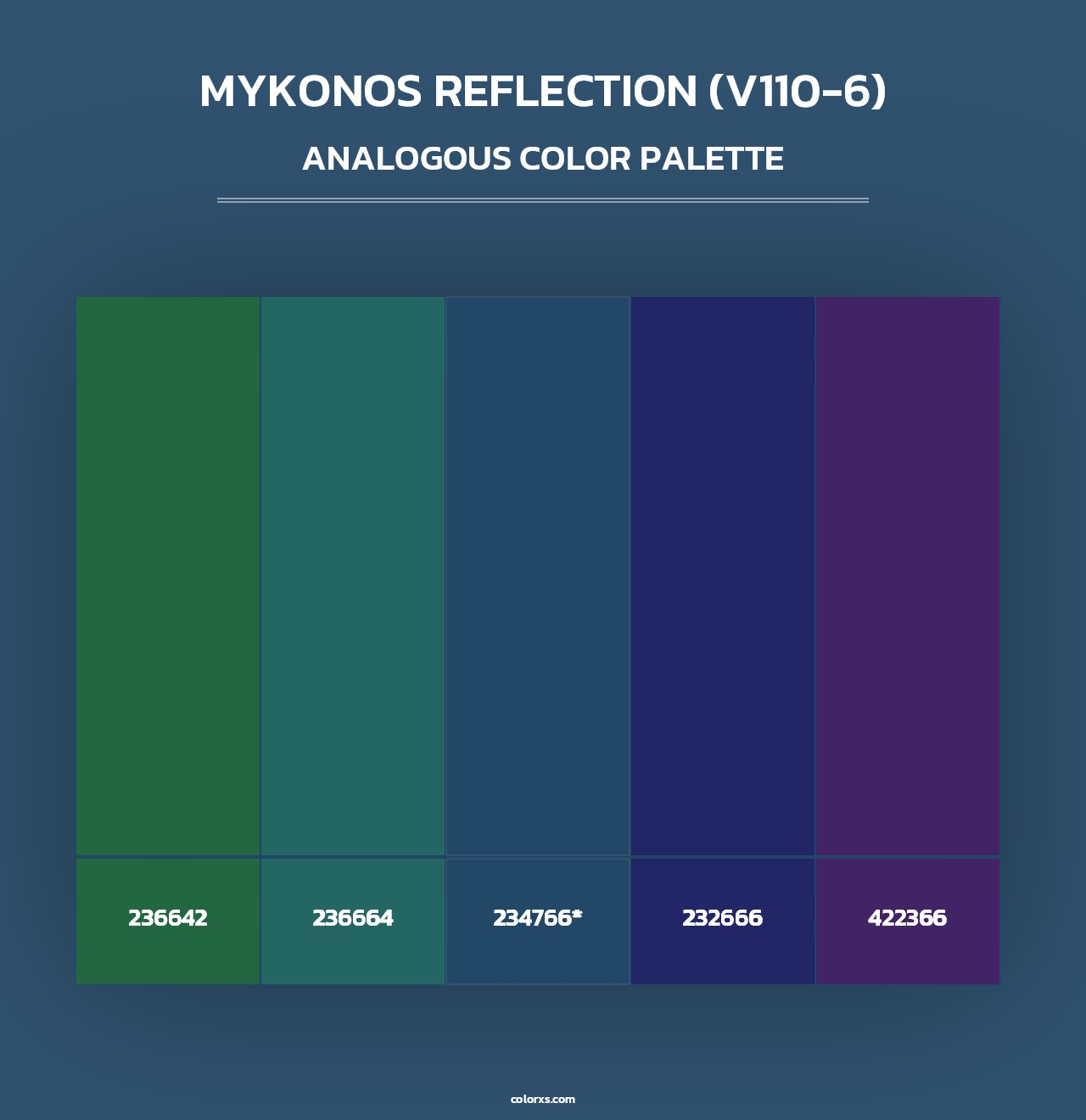 Mykonos Reflection (V110-6) - Analogous Color Palette