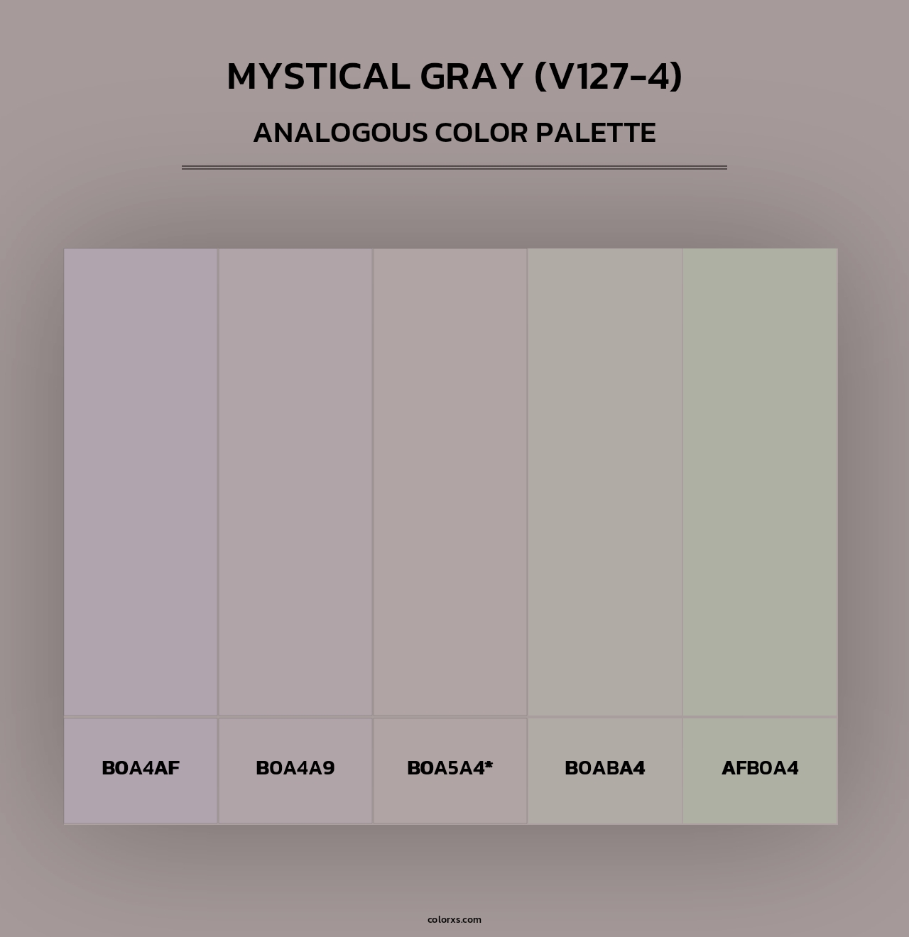 Mystical Gray (V127-4) - Analogous Color Palette