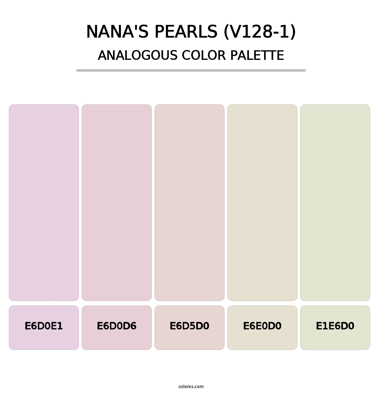 Nana's Pearls (V128-1) - Analogous Color Palette