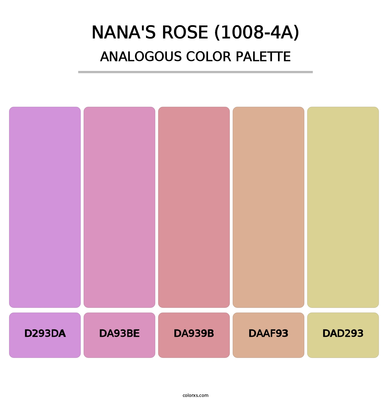 Nana's Rose (1008-4A) - Analogous Color Palette
