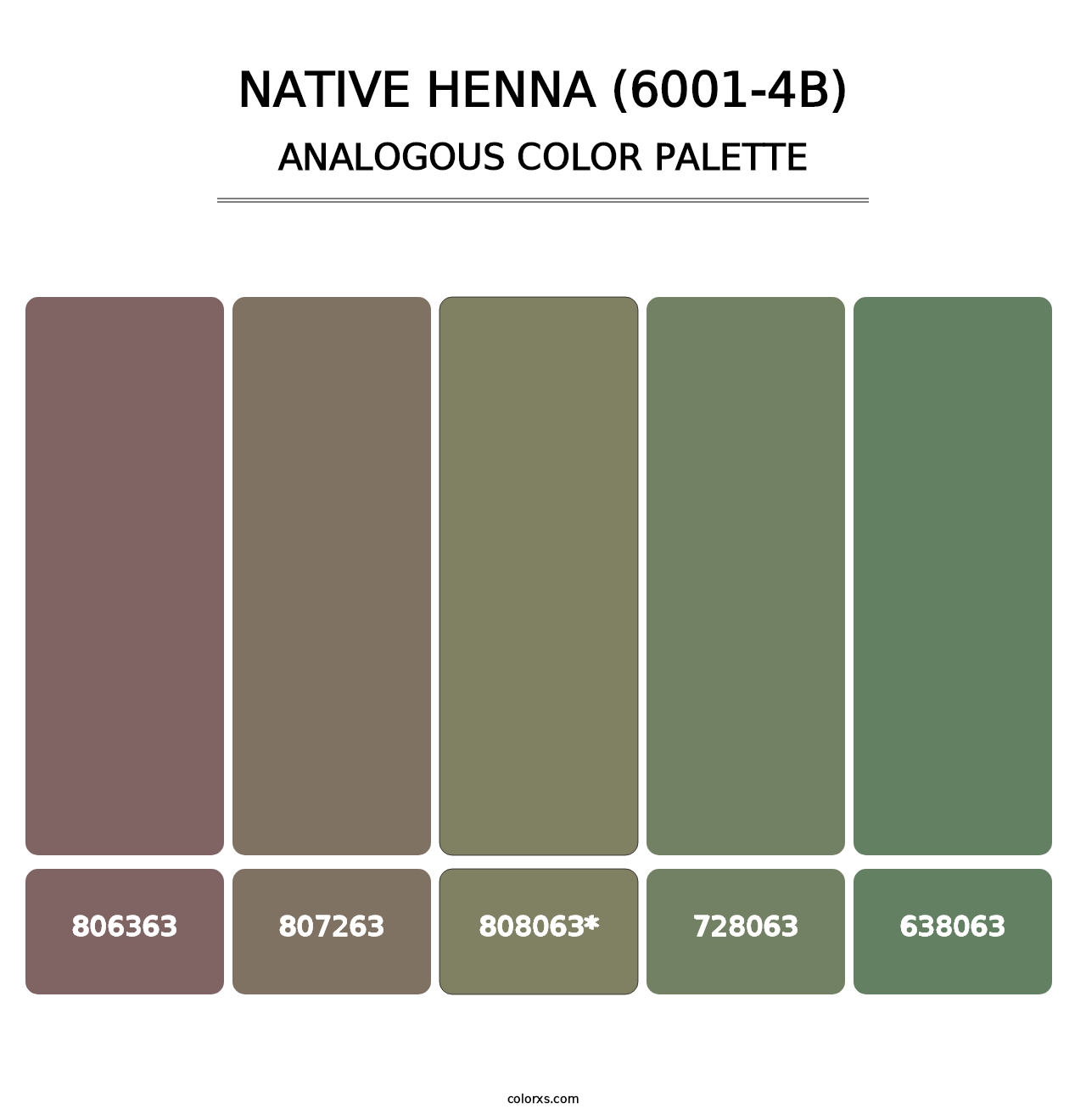 Native Henna (6001-4B) - Analogous Color Palette