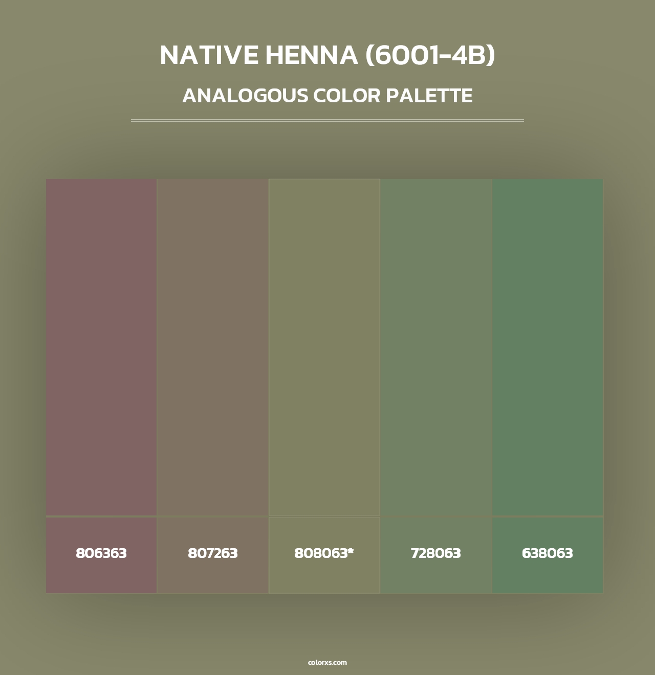 Native Henna (6001-4B) - Analogous Color Palette