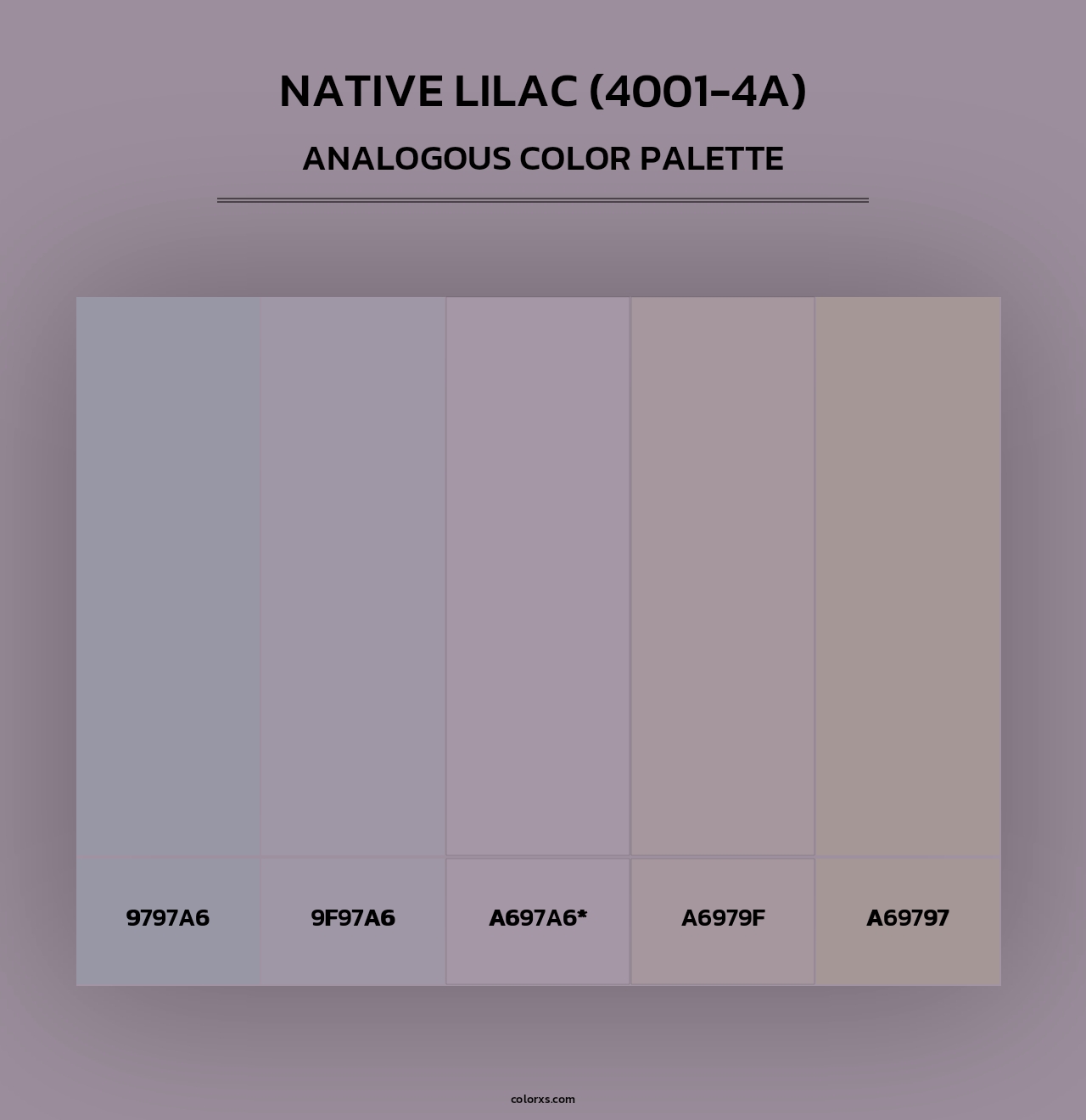 Native Lilac (4001-4A) - Analogous Color Palette