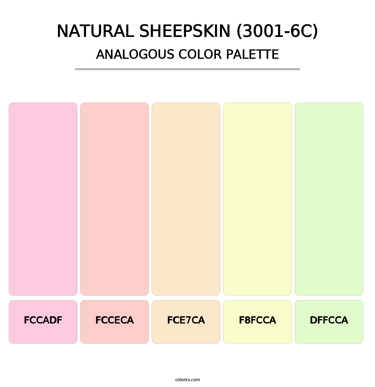Natural Sheepskin (3001-6C) - Analogous Color Palette