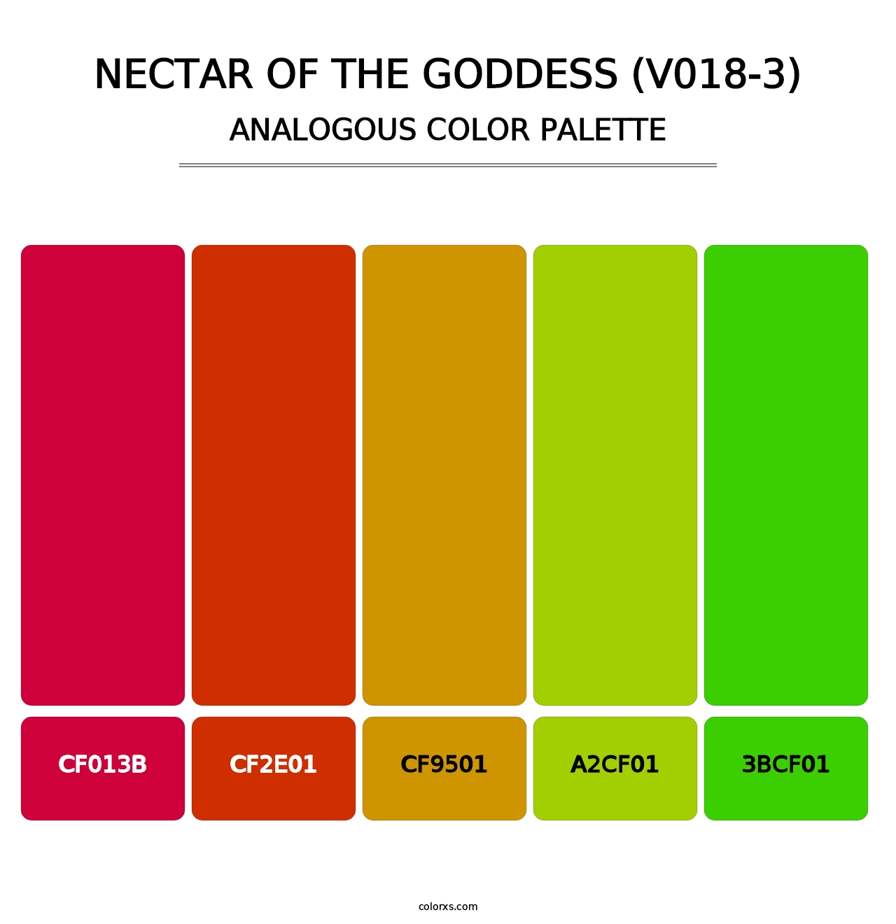 Nectar of the Goddess (V018-3) - Analogous Color Palette