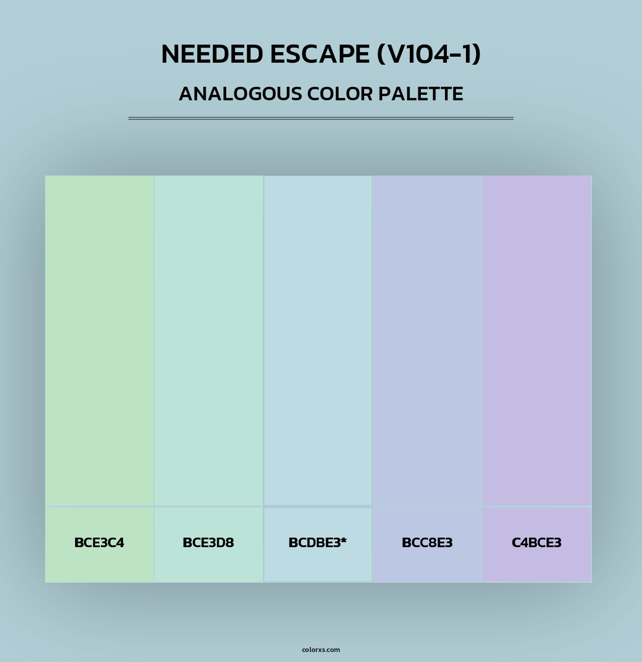 Needed Escape (V104-1) - Analogous Color Palette