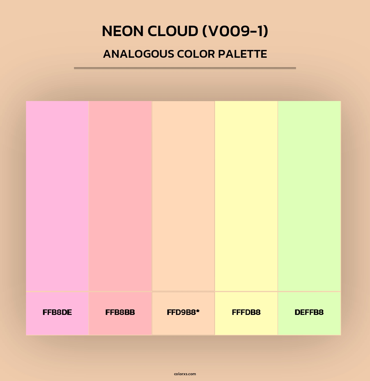 Neon Cloud (V009-1) - Analogous Color Palette