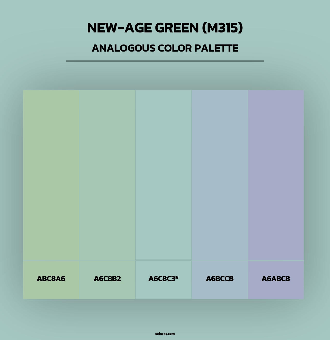 New-Age Green (M315) - Analogous Color Palette