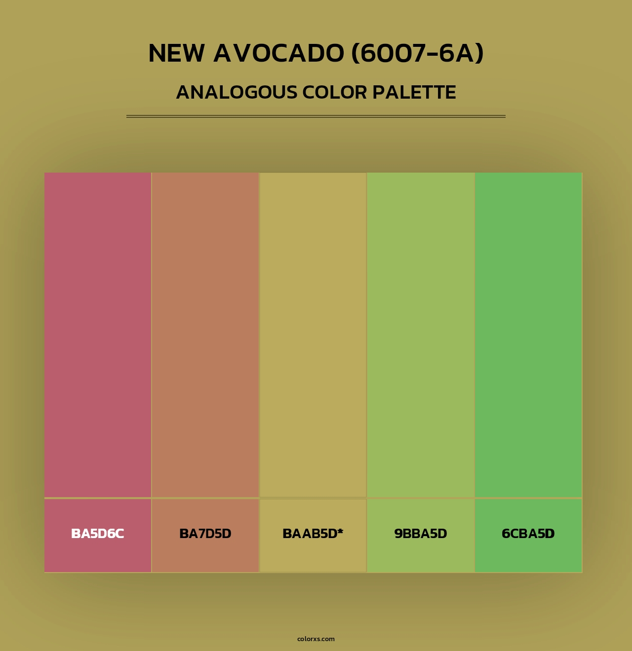 New Avocado (6007-6A) - Analogous Color Palette