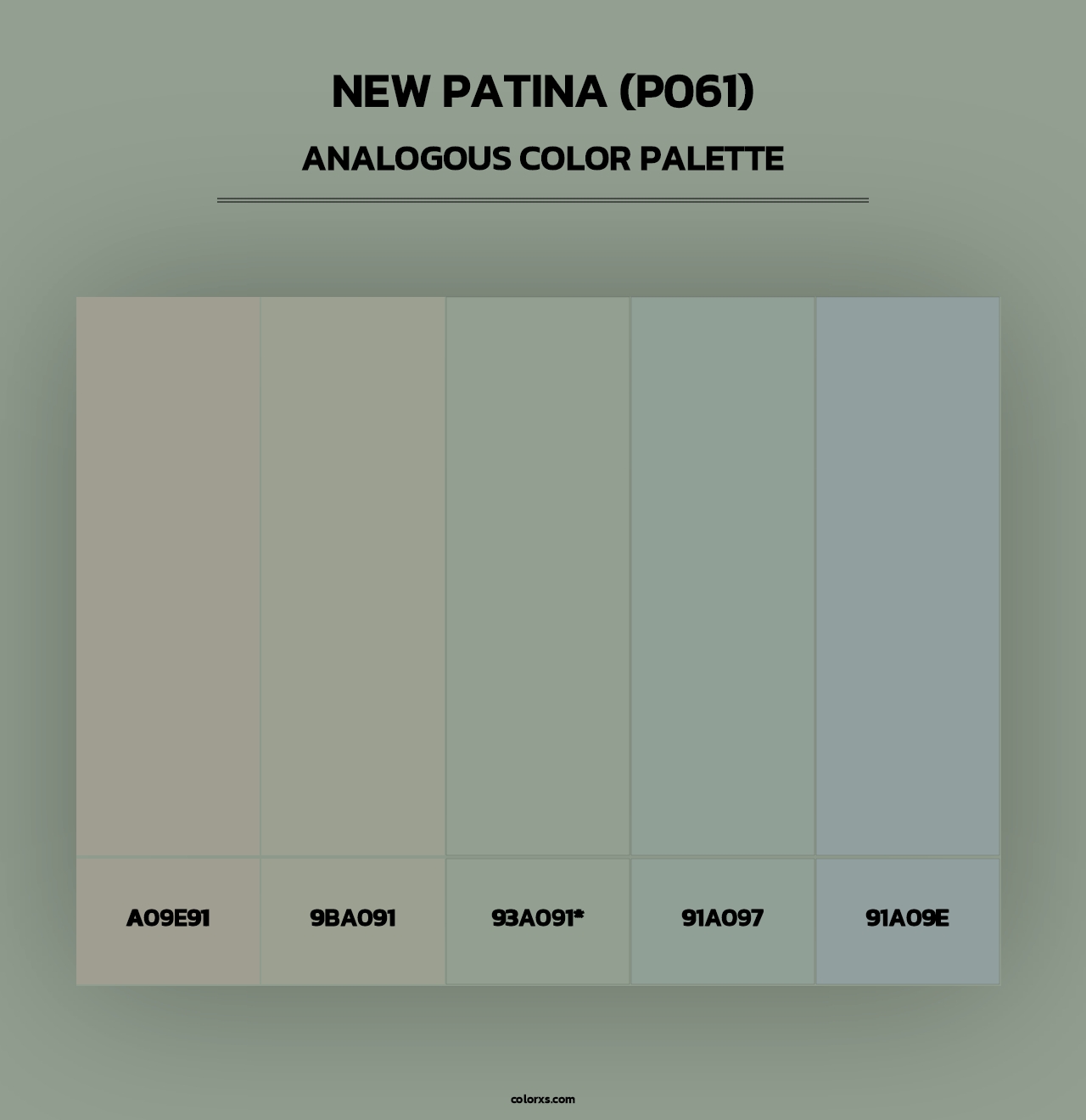 New Patina (P061) - Analogous Color Palette