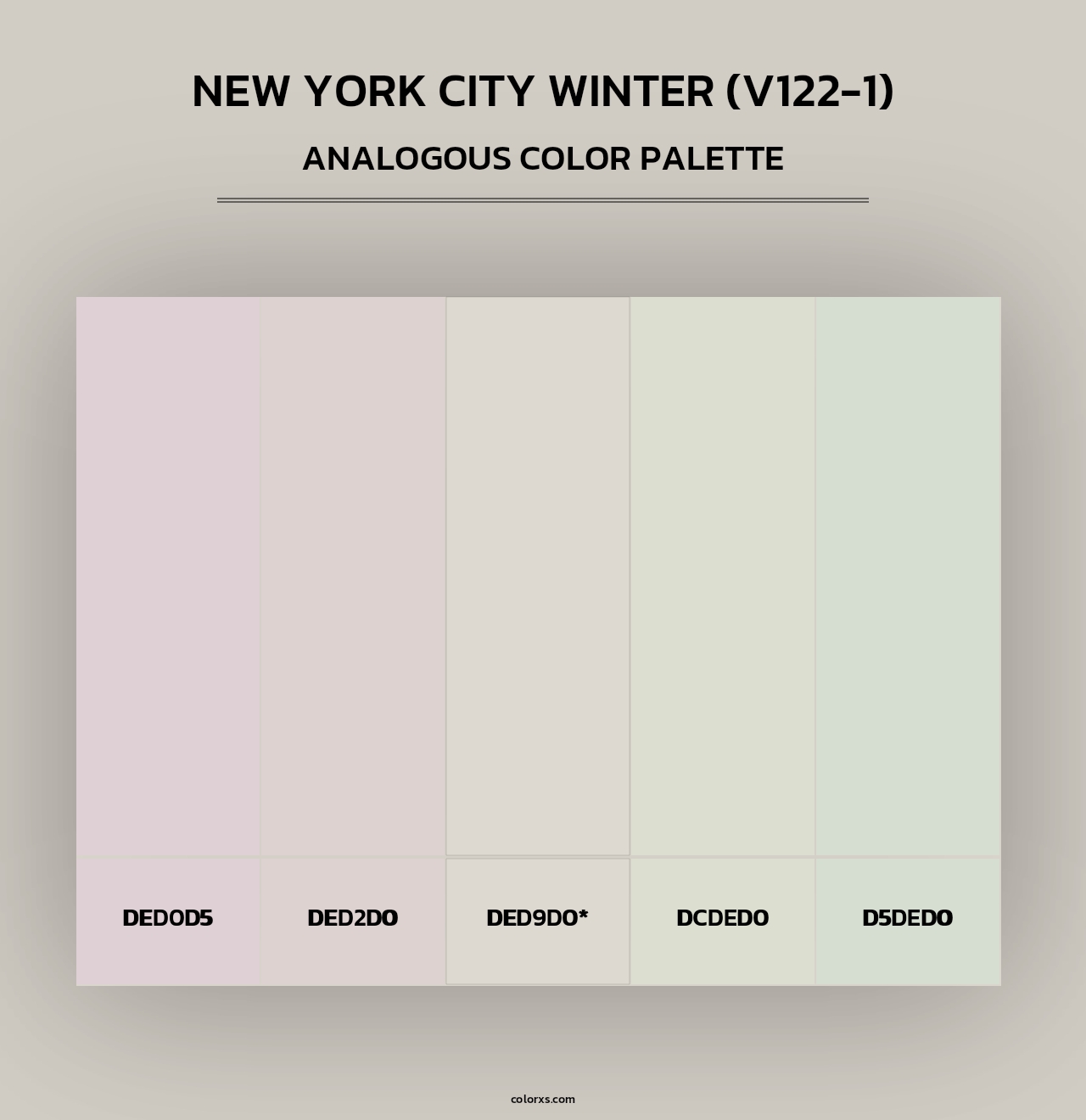 New York City Winter (V122-1) - Analogous Color Palette