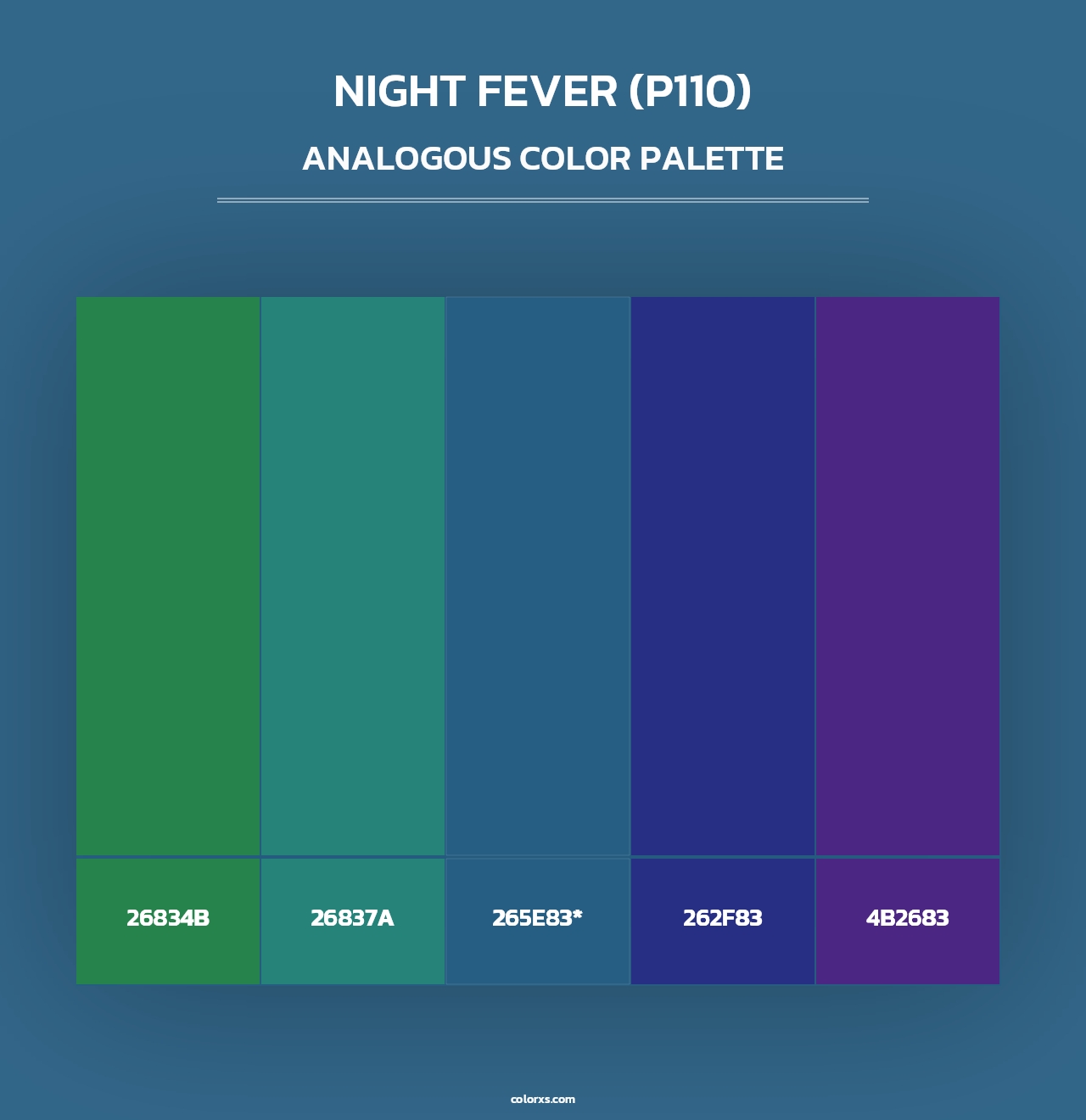 Night Fever (P110) - Analogous Color Palette